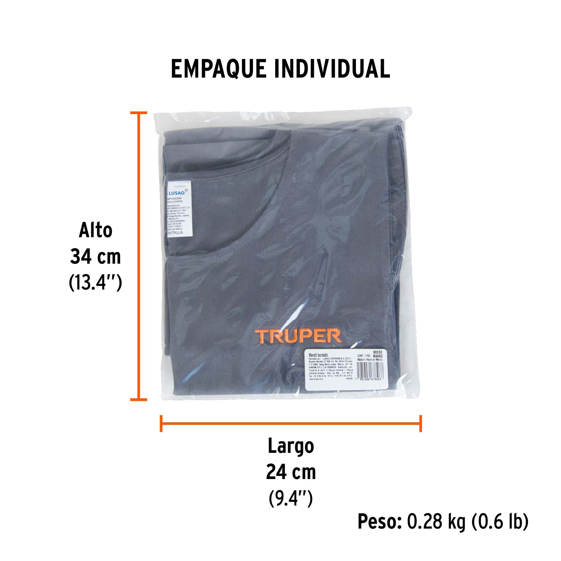 Mandil de trabajo, TRUPER - Empaque