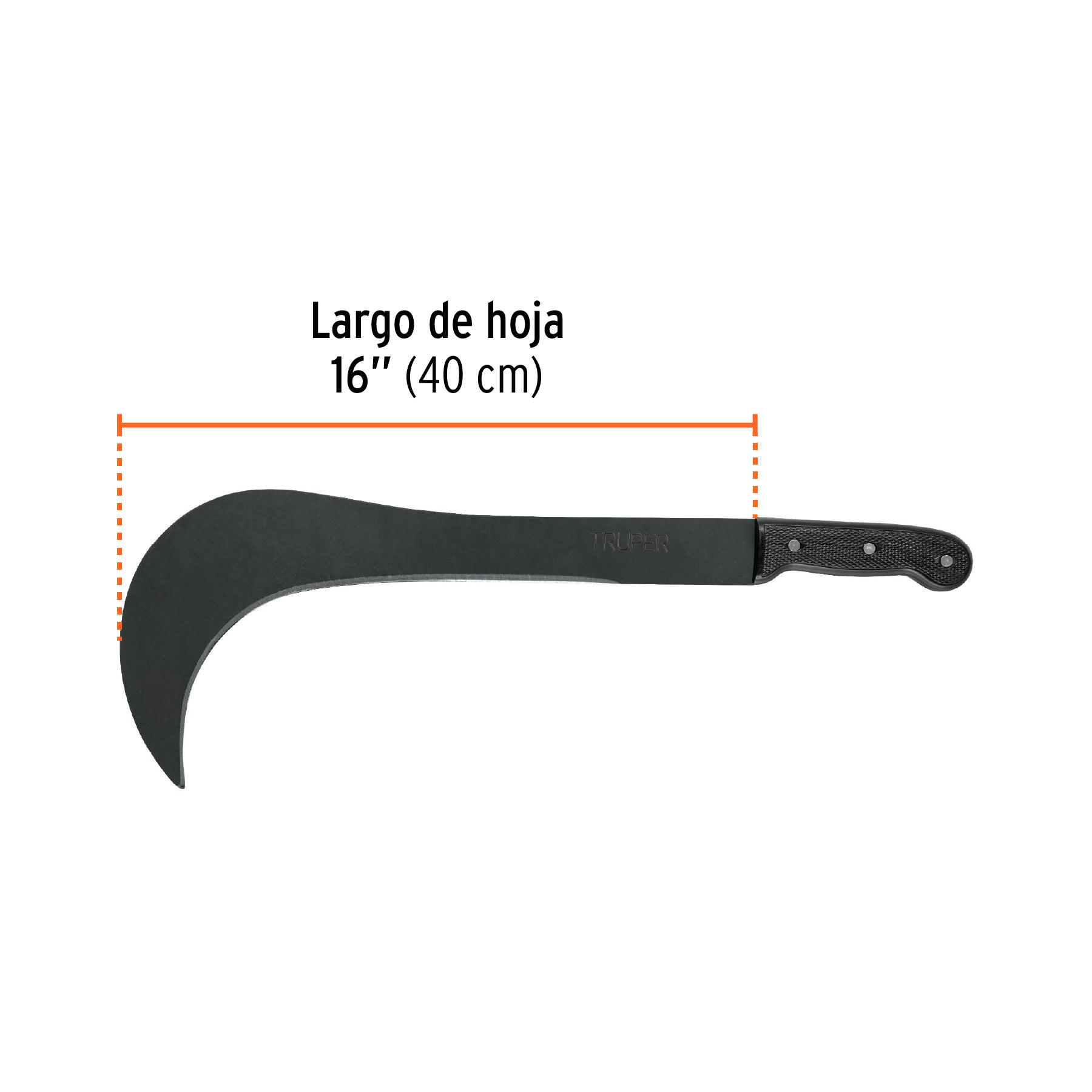 Machete ranchero 16" curvo, TRUPER