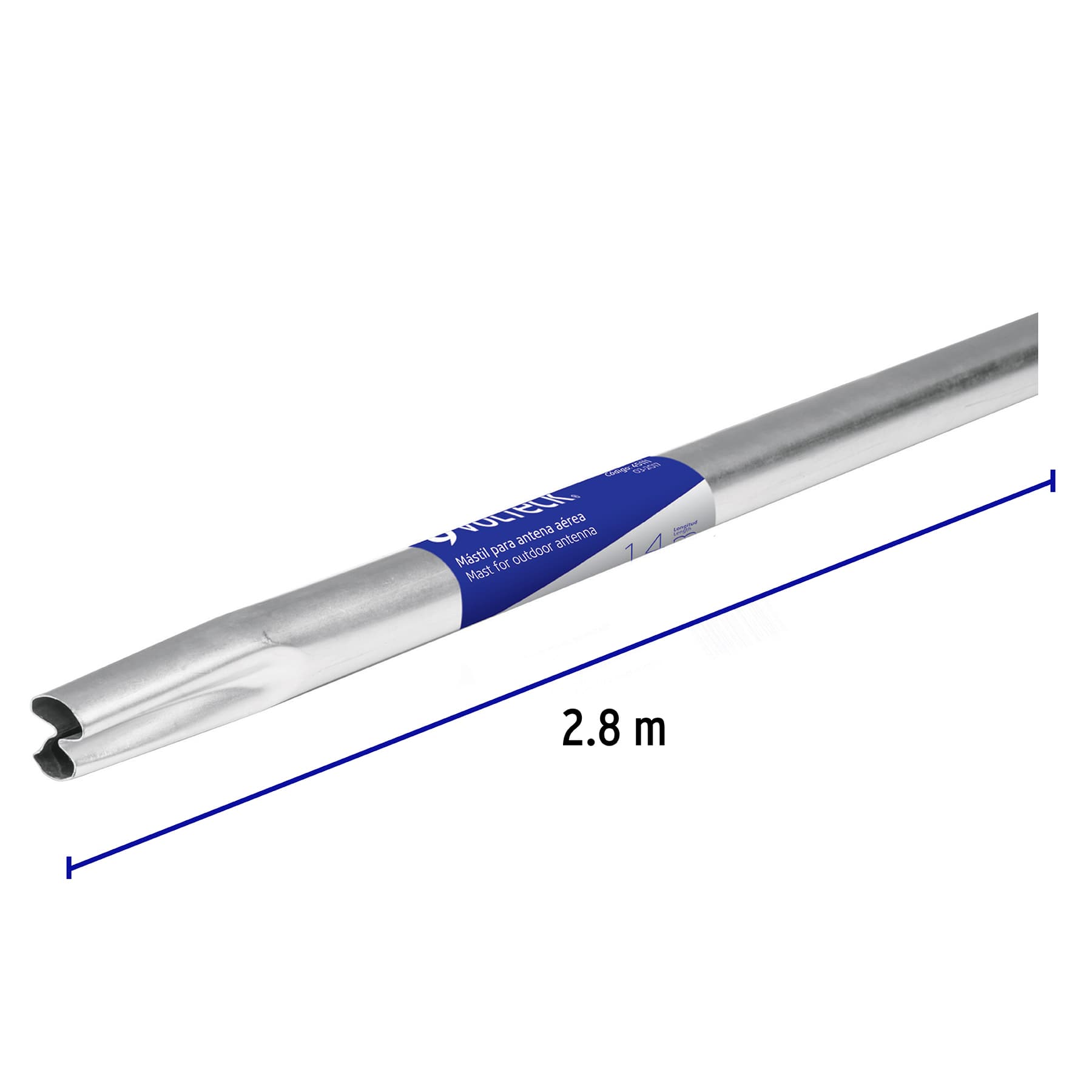 Mástil de 2.8 m para antena aérea, VOLTECK