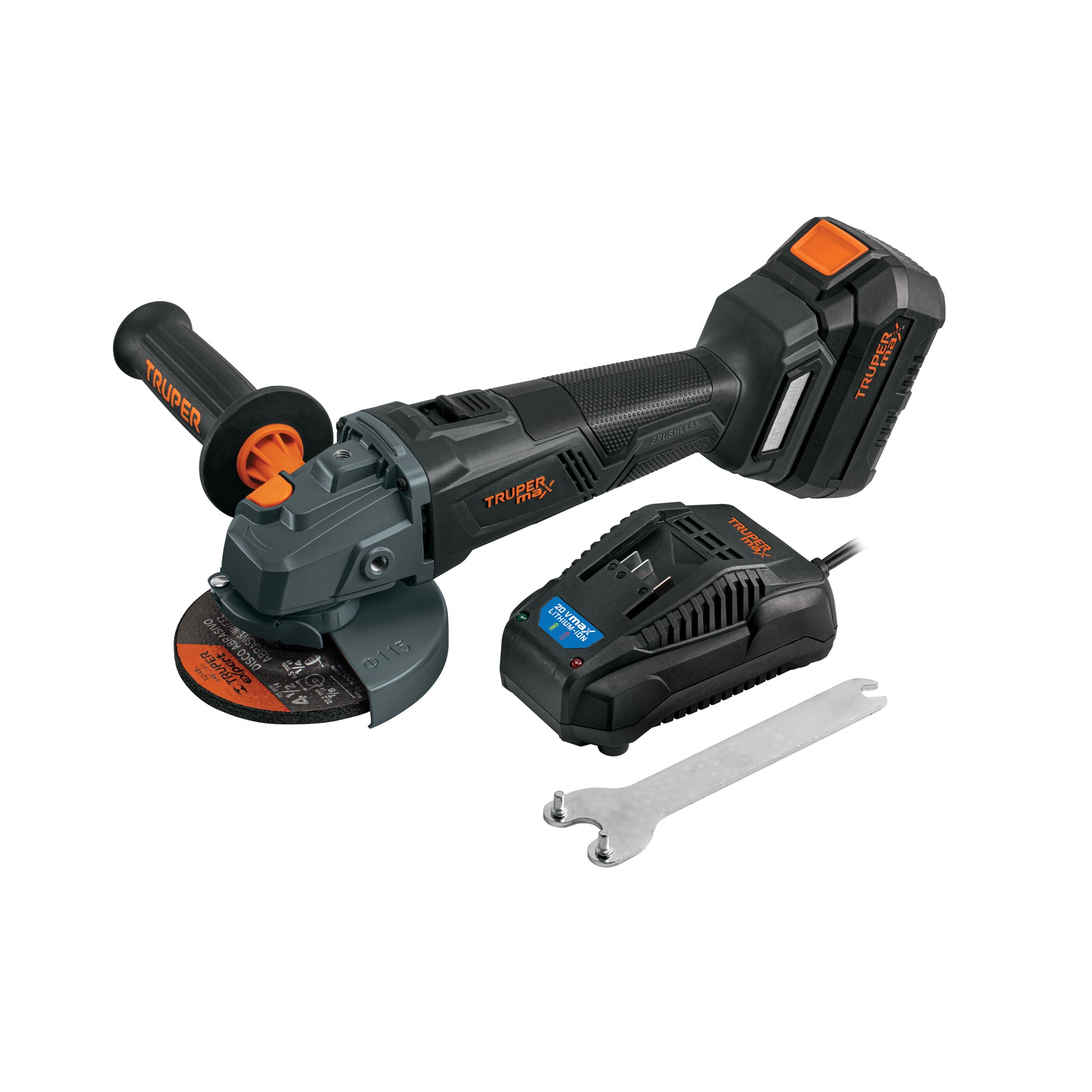 Esmeriladora 4-1/2", 20V, 1 batería 4Ah, MAX