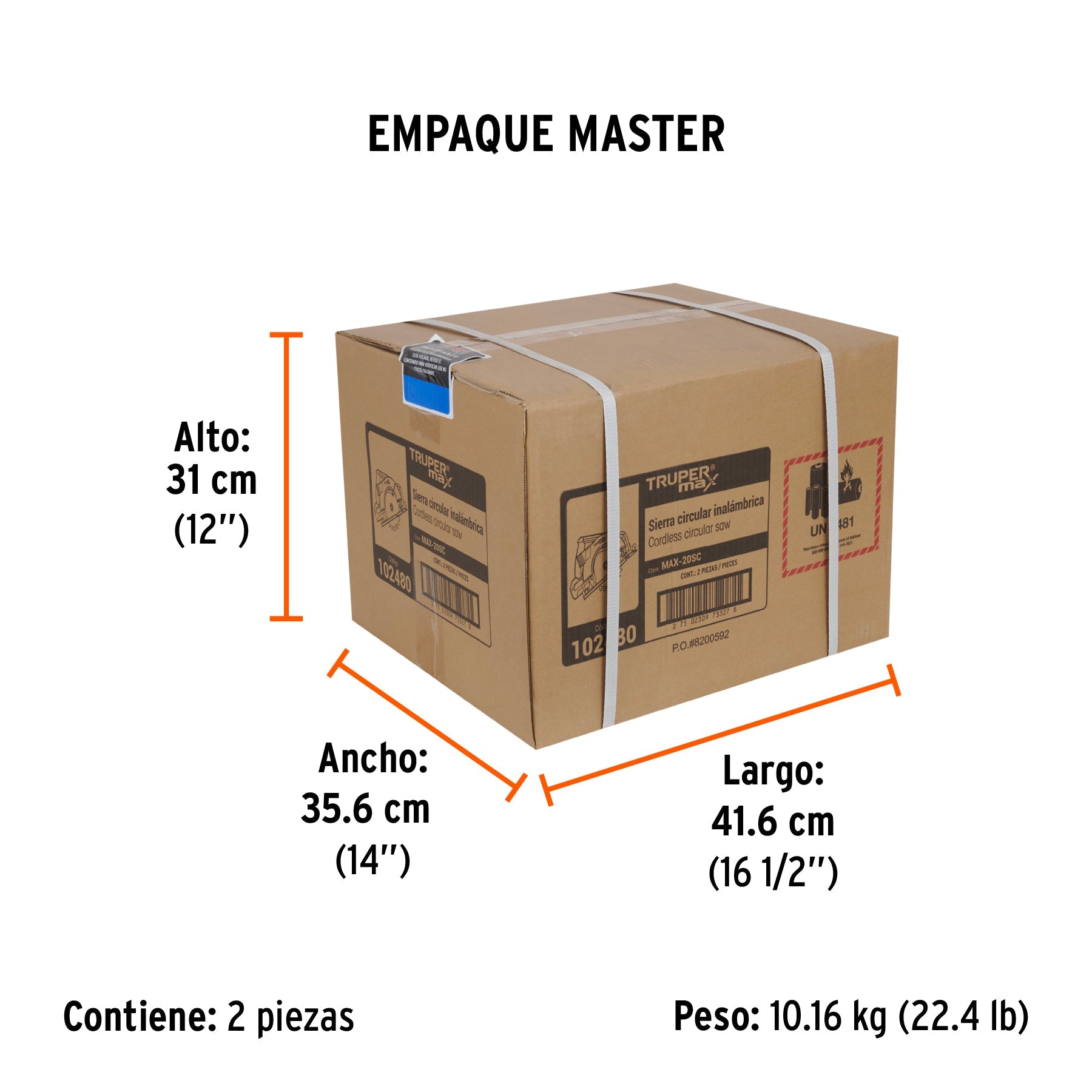 Sierra circular 6-1/2", 20V, 1 batería 4Ah, MAX - Empaque