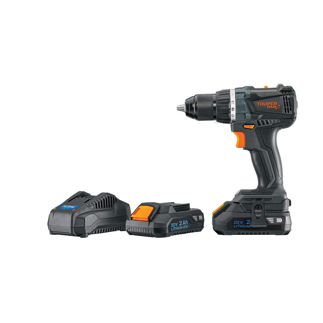 Taladro 1/2", 20V, 2 baterías 2Ah, MAX