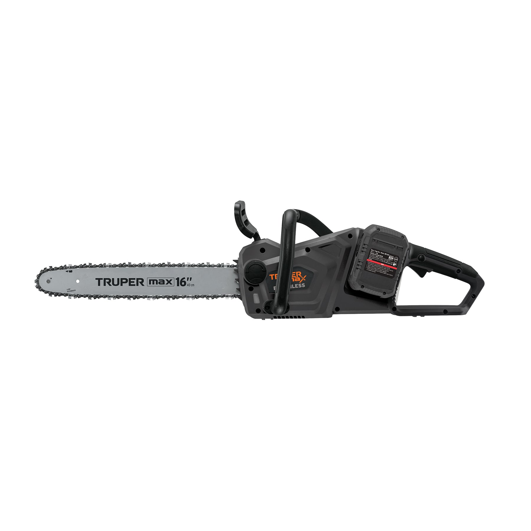 Motosierra inalámbrica 40V, sin carbones, TRUPER MAX