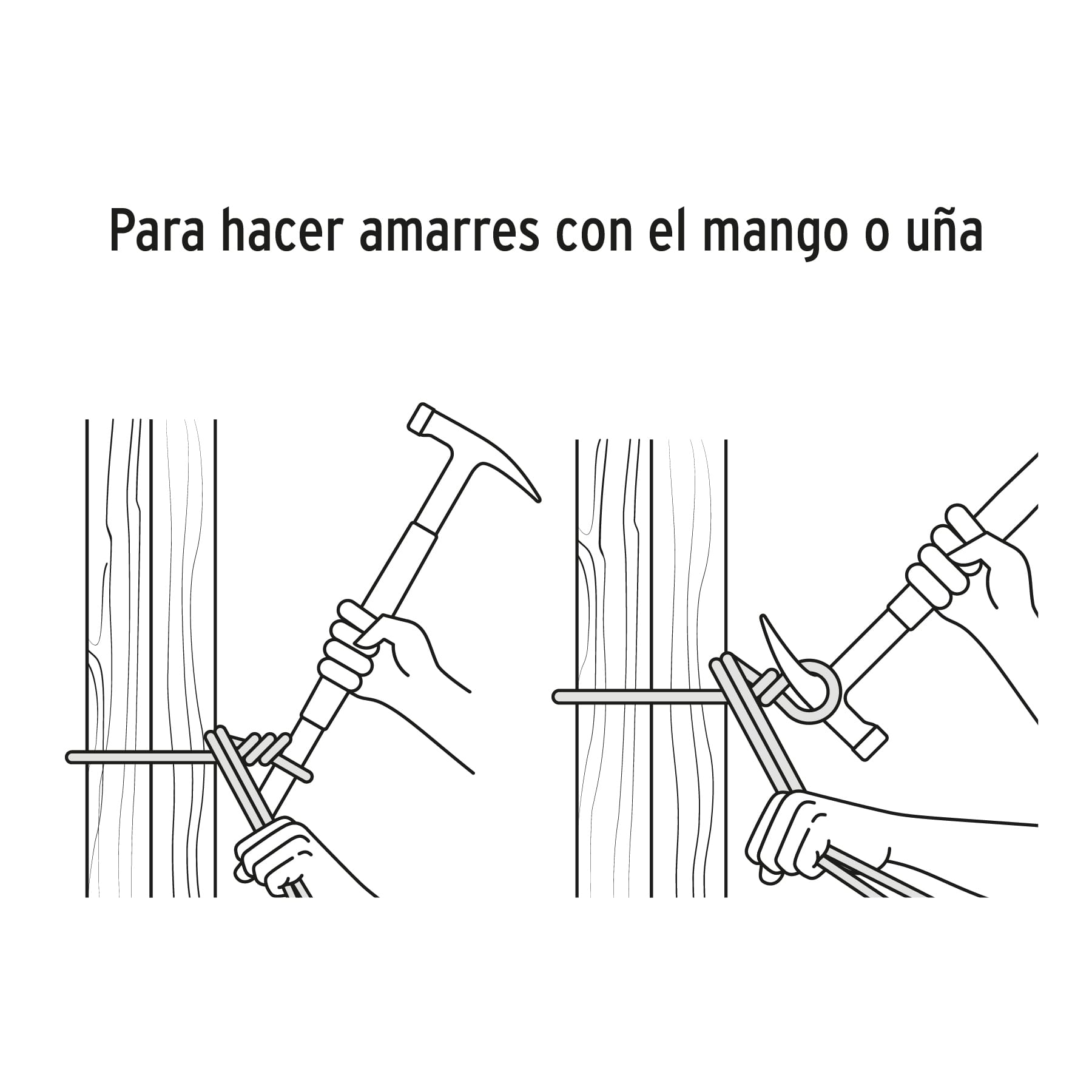 Martillo tubular para cimbra 16 oz uña recta, mango acero