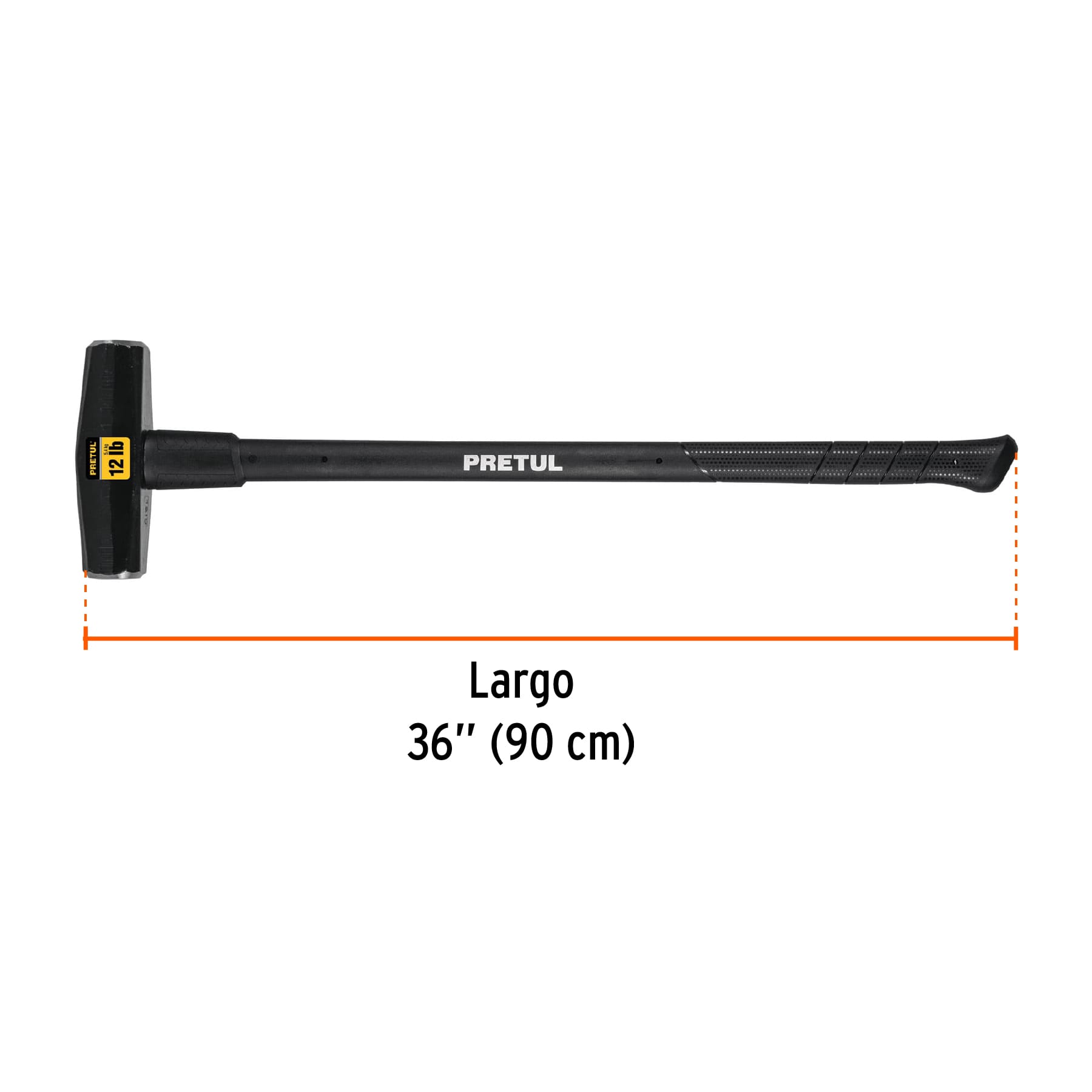 Marro tipo Nevada 12 lbs. mango 36", PRETUL