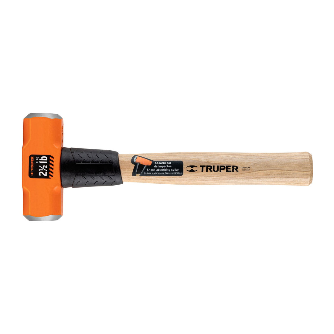 Marro octagonal 2.5 lb, mango de madera 12", TRUPER