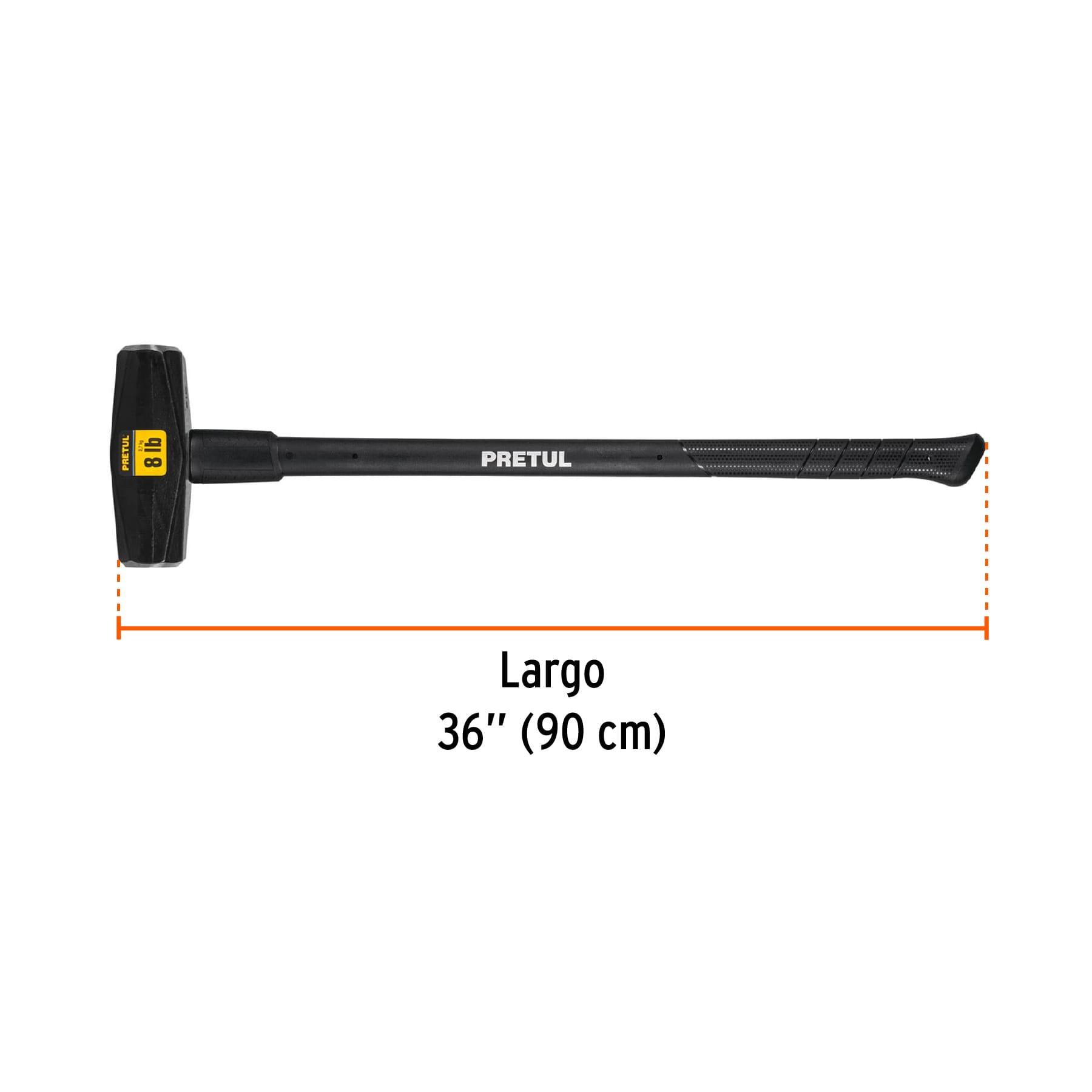 Marro tipo Nevada 8 lbs. mango 36", PRETUL