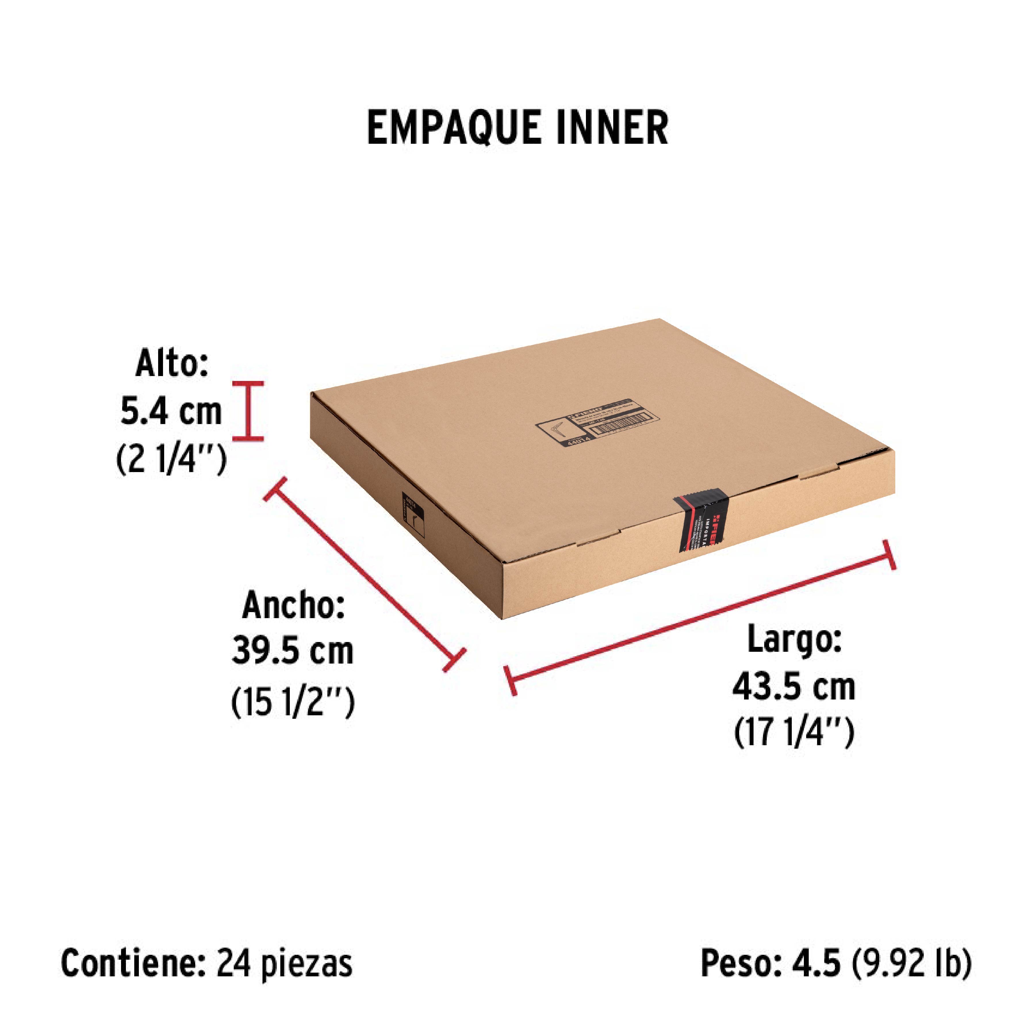 Ménsula de acero blanca 12 x 14", FIERO - Empaque
