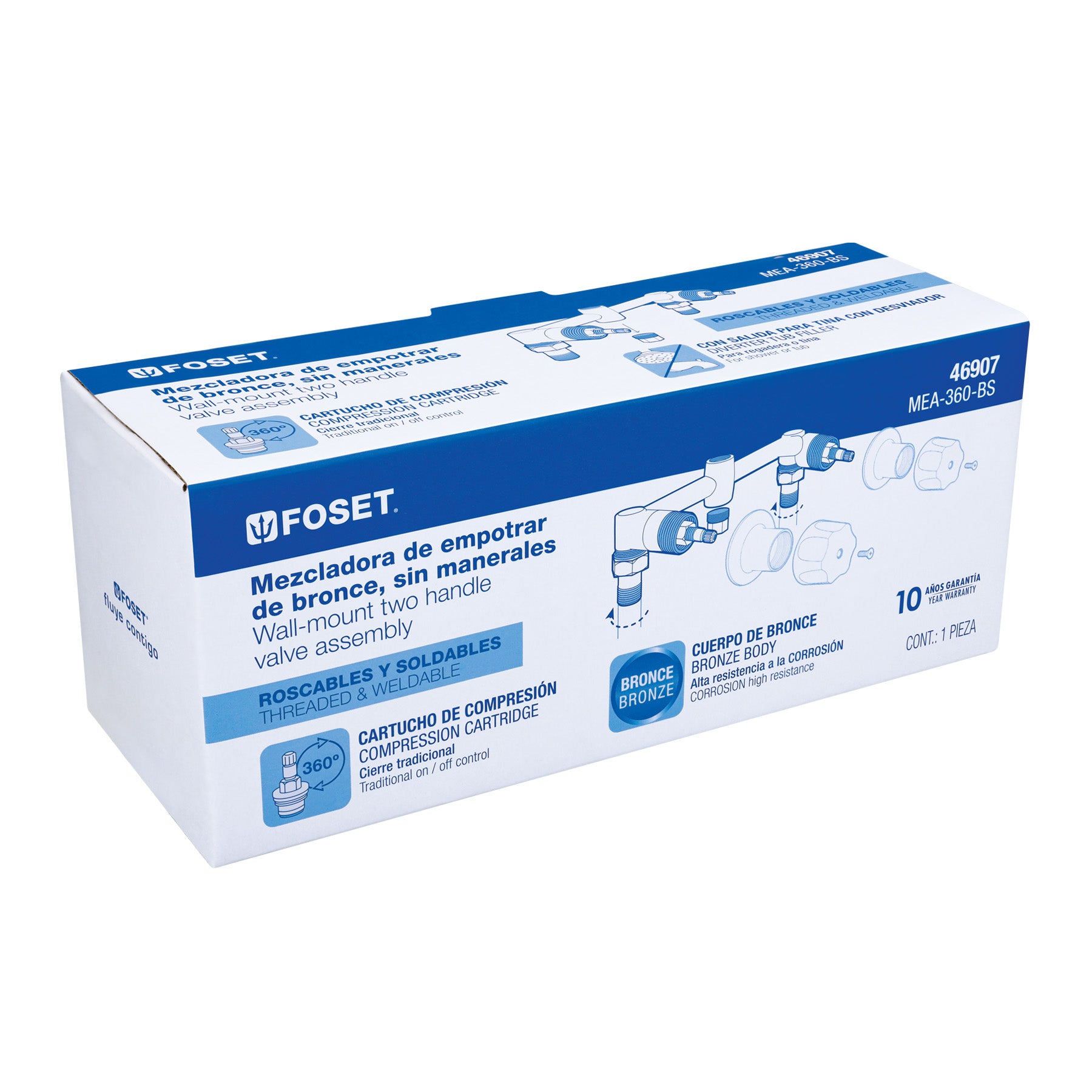 Mezcladora empotrar, compresión, sin manerales, FOSET