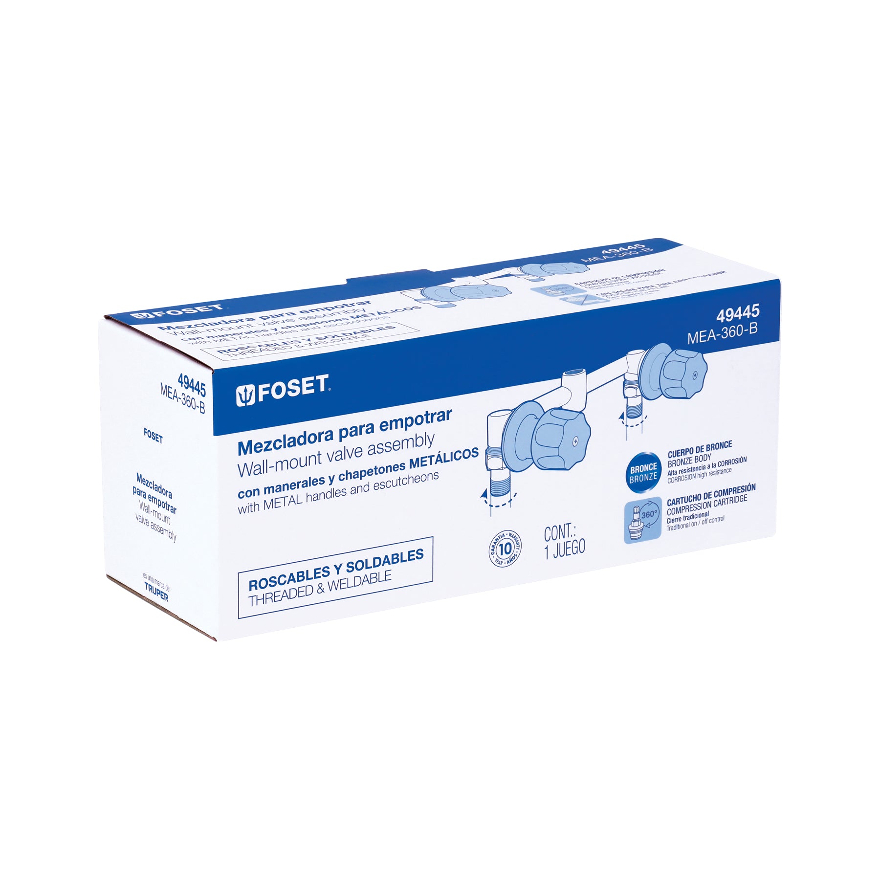 Mezcladora empotrar, compresión, con manerales, FOSET