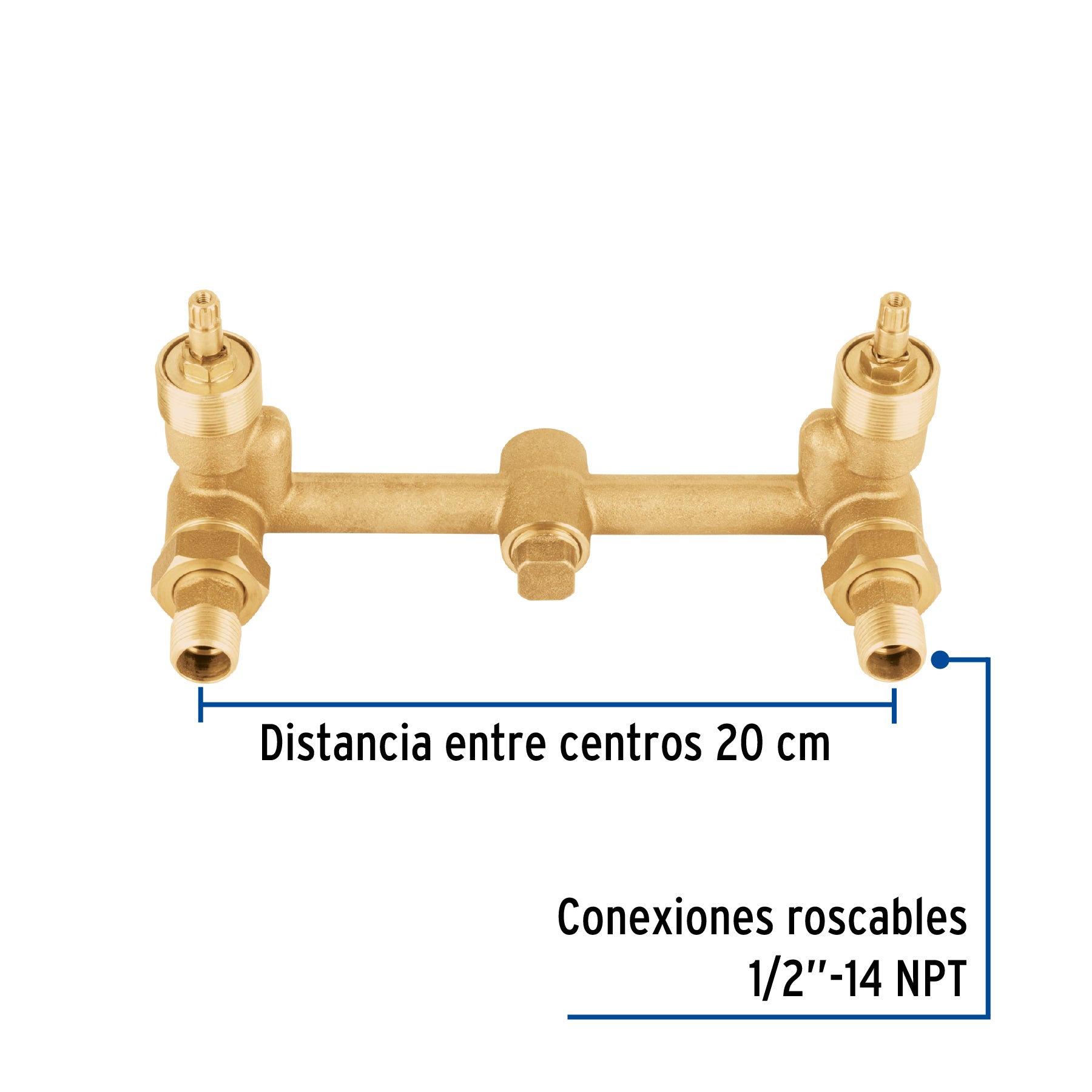 Mezcladora empotrar, 1/4 vuelta, sin manerales, FOSET