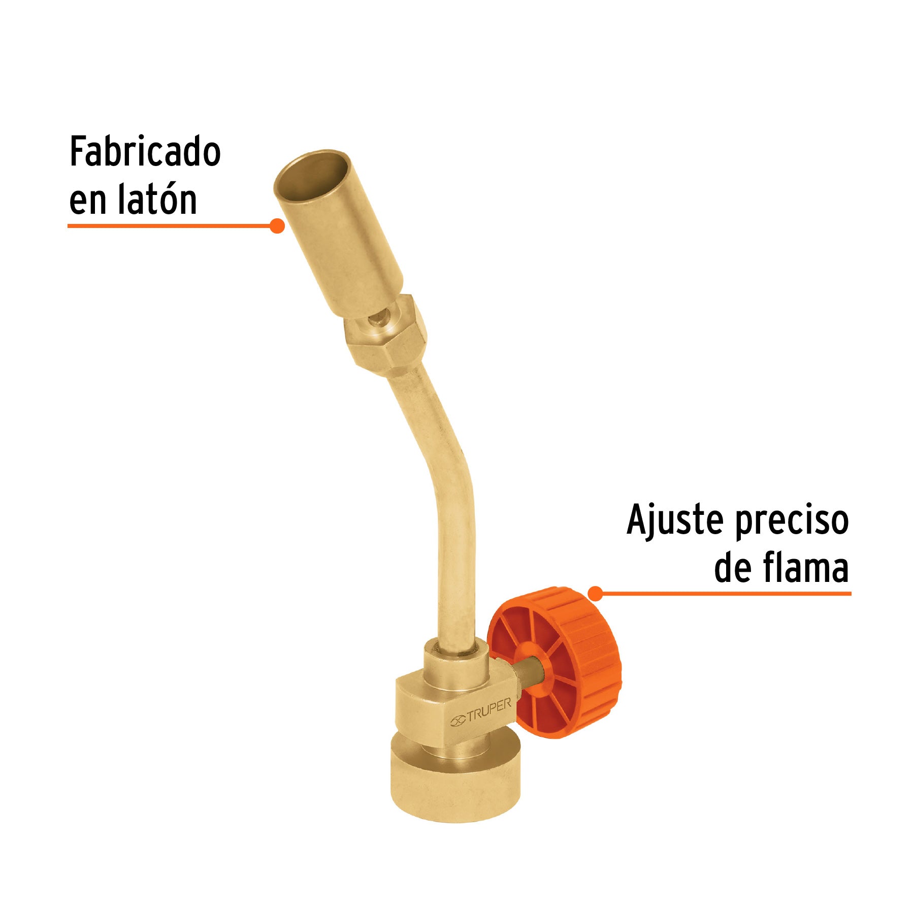Soplete de latón, encendido manual, para gas propano, TRUPER