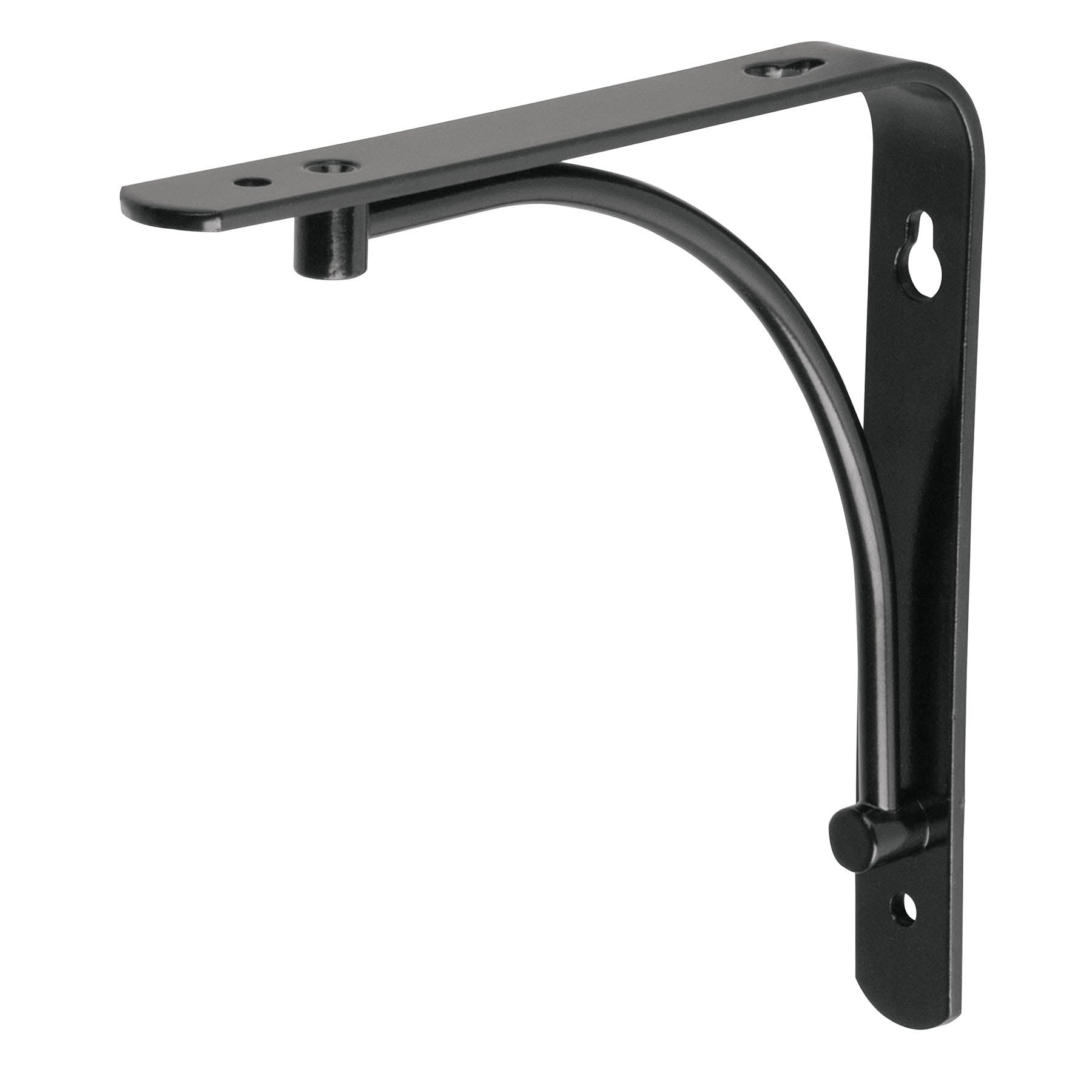 Ménsula reforzada negra 6 x 6", diseño alambrón, FIERO