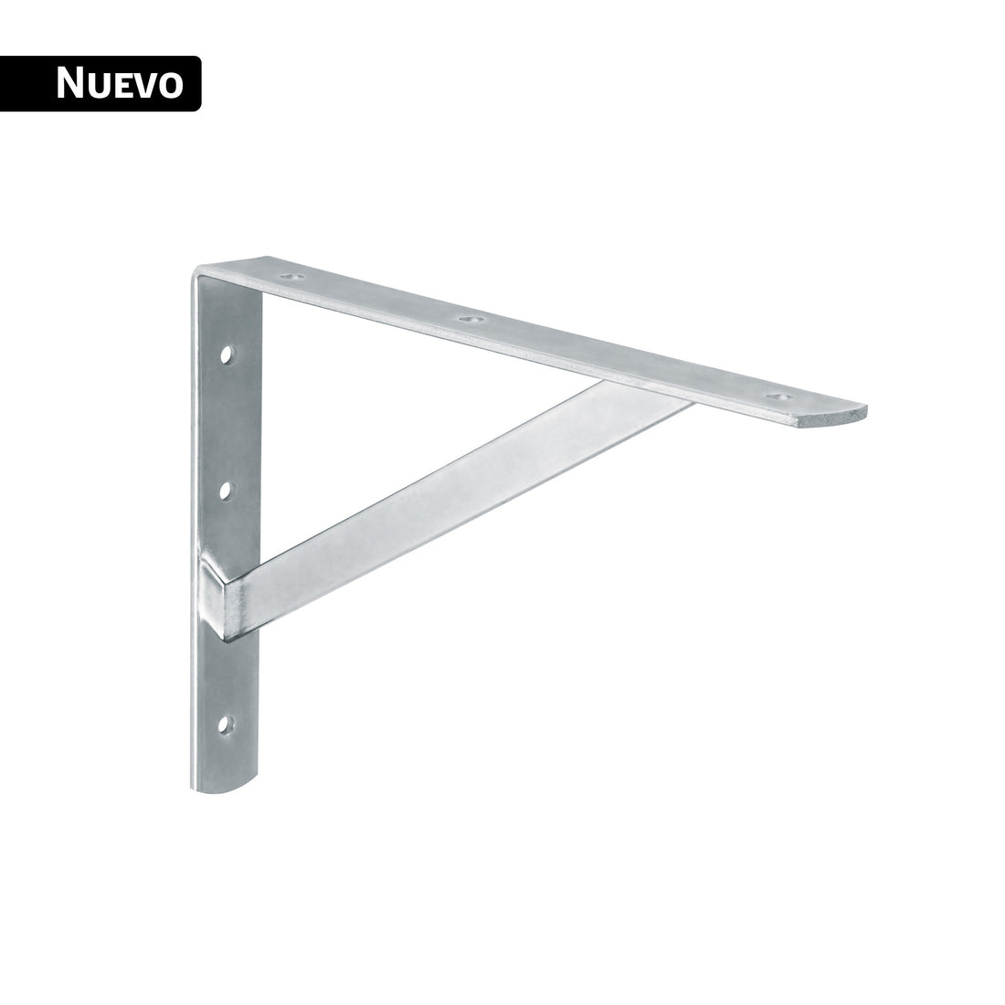 Ménsula reforzada de acero, galvanizada, 8 x 12", FIERO