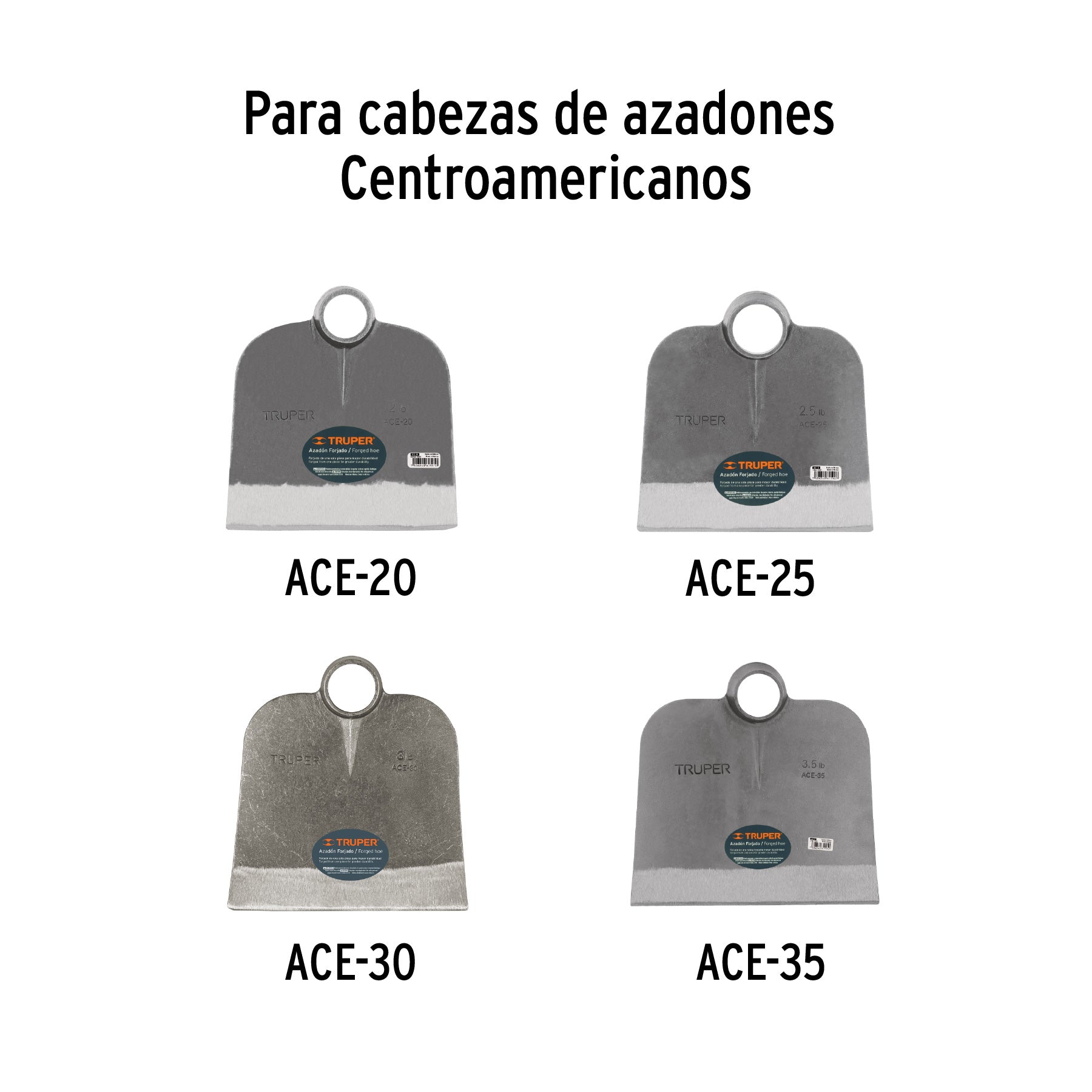 Mango de fibra 54" para azadones centroamericanos 2.5 y 3 lb