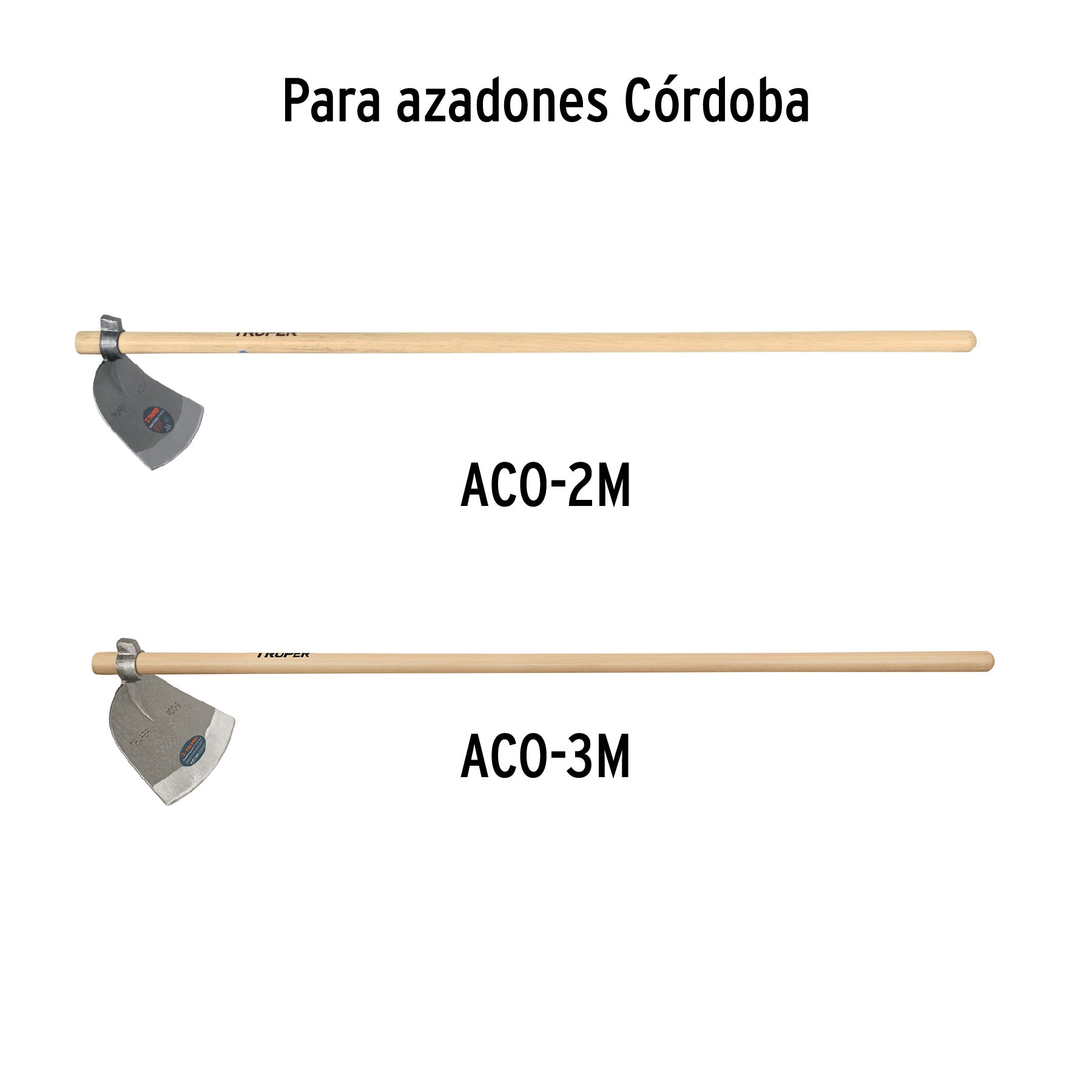Mango de madera 54" para azadones Córdoba, TRUPER
