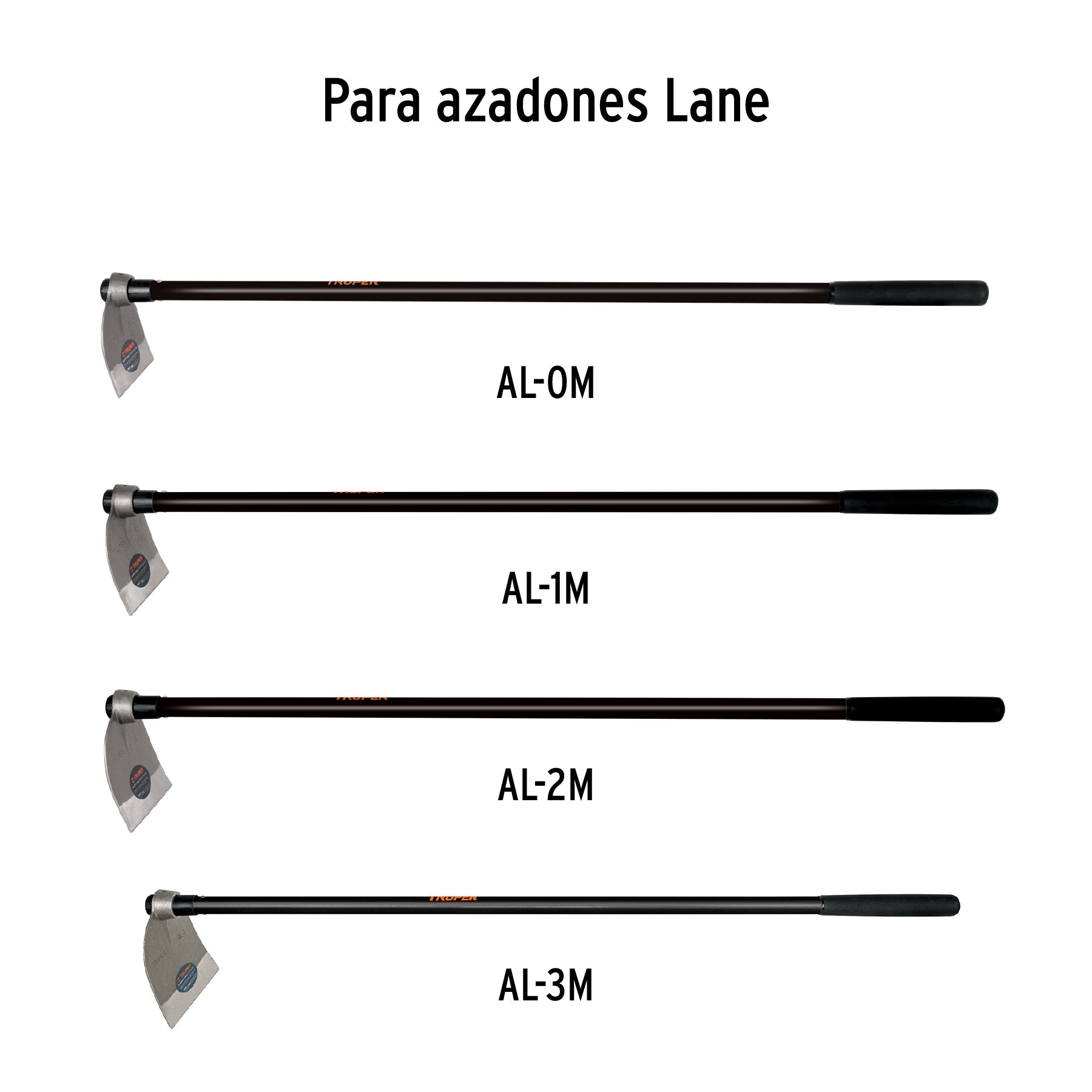 Mango de madera 54" para azadones lane y martillo, TRUPER