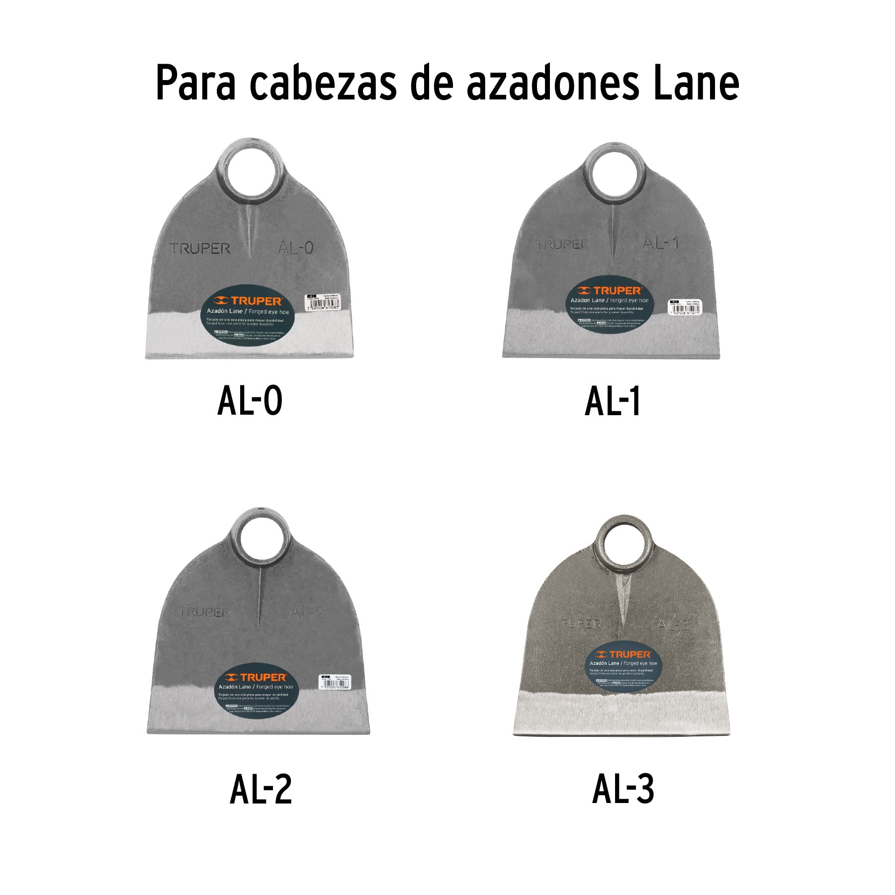 Mango de madera 54" para azadones lane y martillo, TRUPER