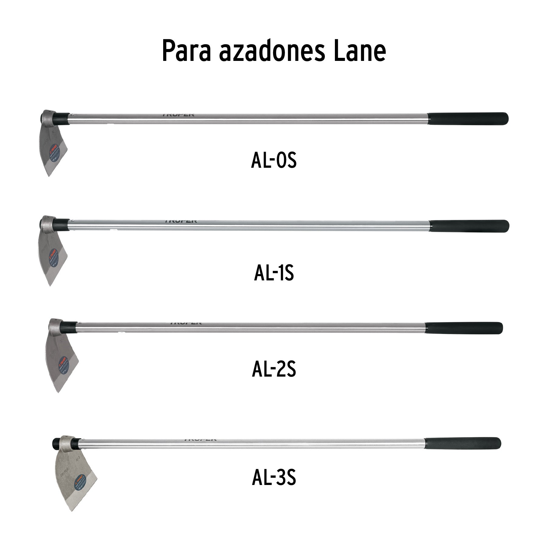 Mango de fibra 54" para azadones lane y martillo, TRUPER