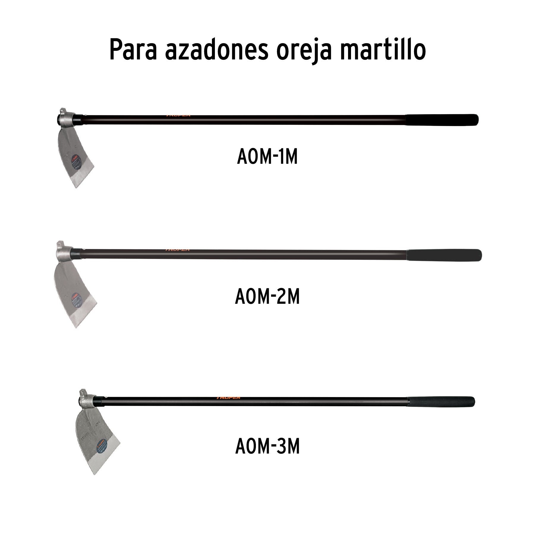 Mango de fibra 54" para azadones lane y martillo, TRUPER