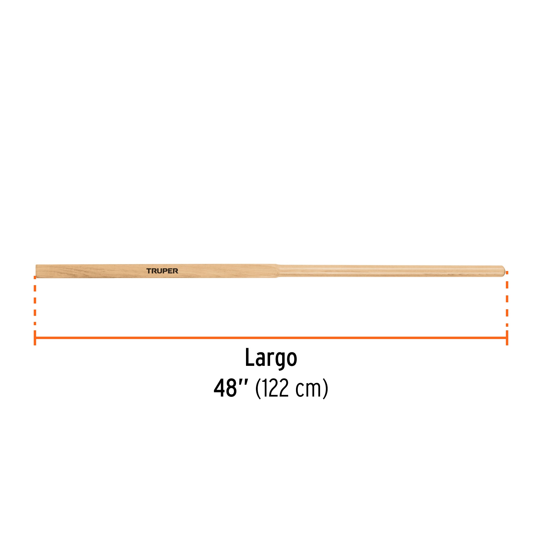 Mango de madera, repuesto para CA-34/36/38, 48", TRUPER