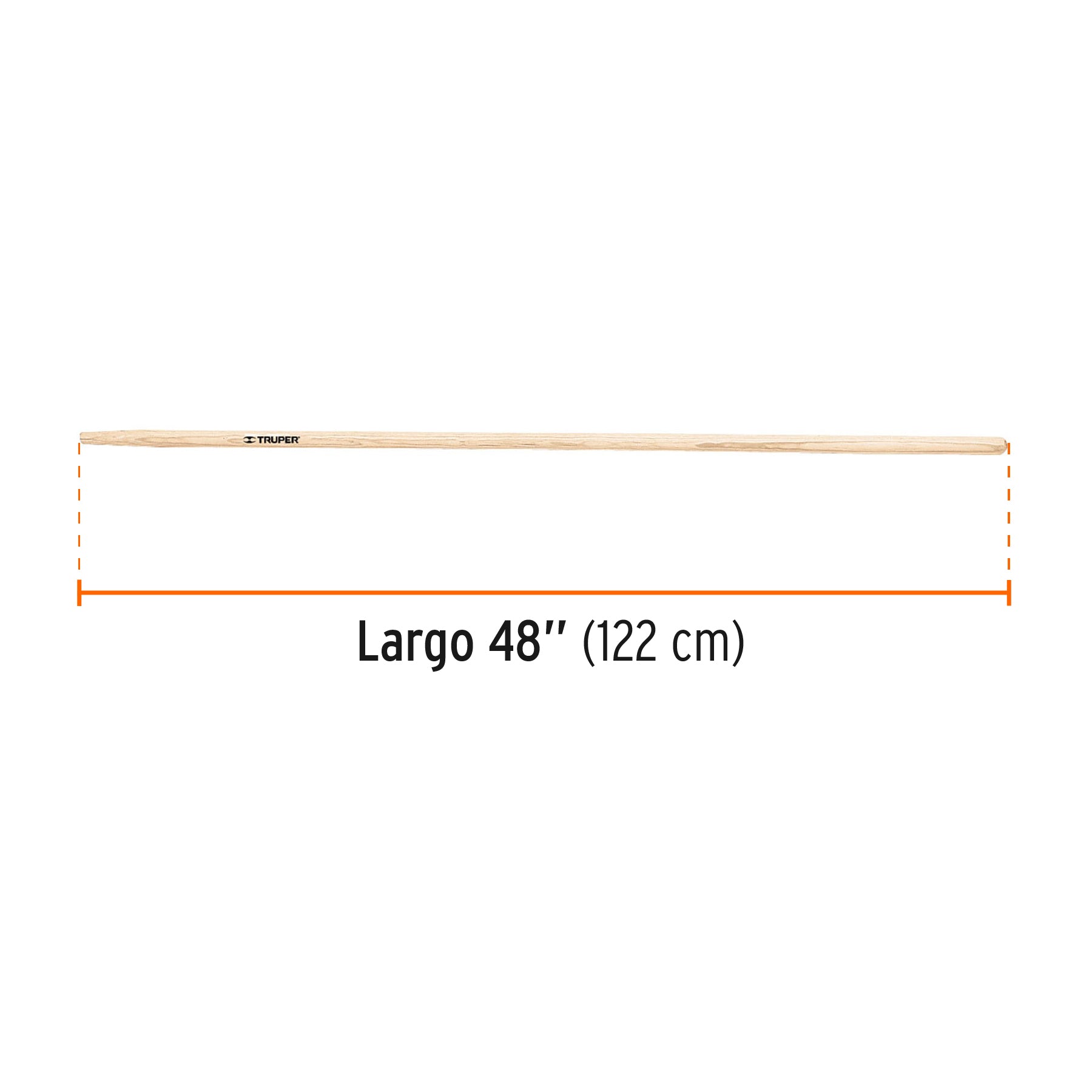 Mango de repuesto largo, para escoba de jardín, 48", TRUPER