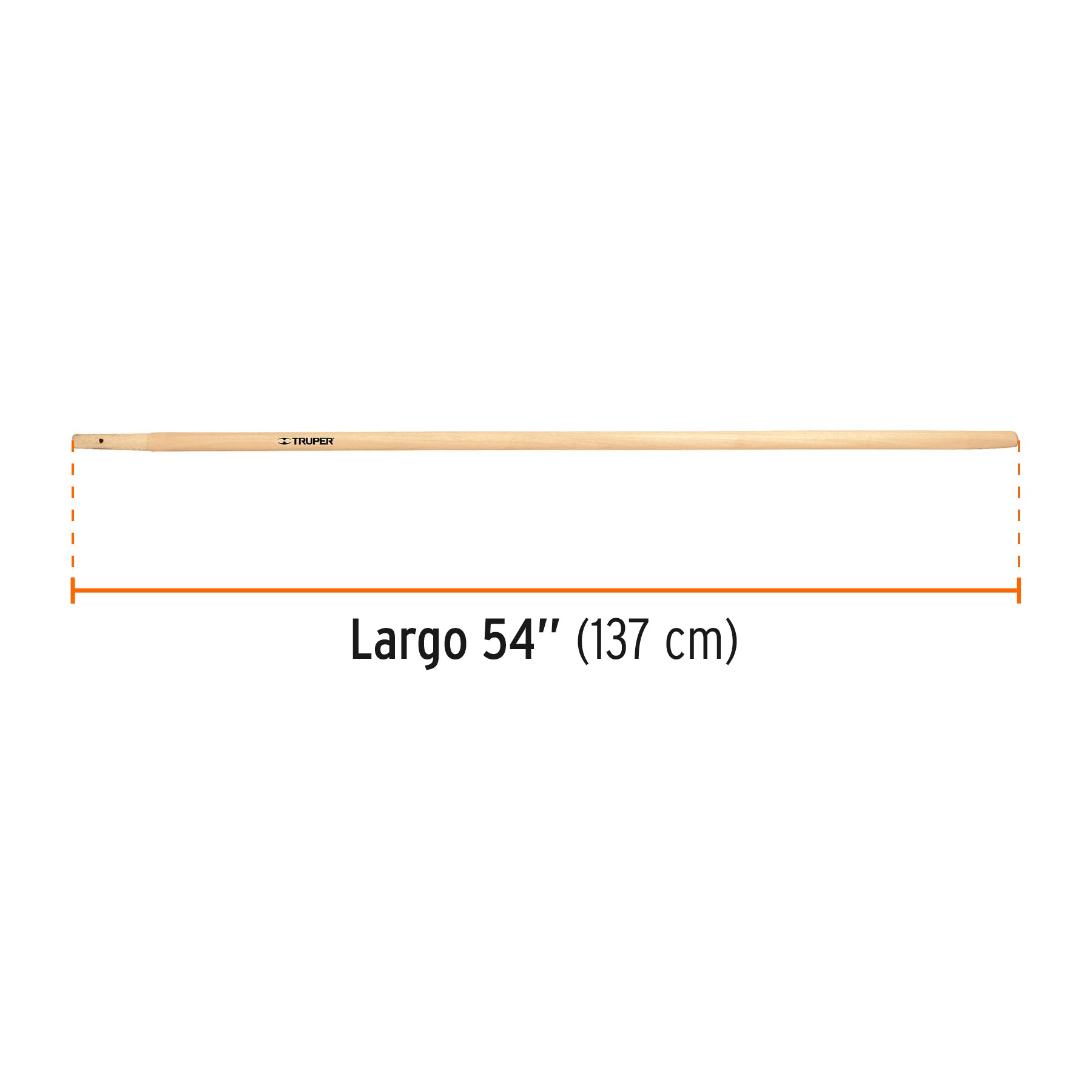 Mango de repuesto largo, para escoba de jardín, 54", TRUPER