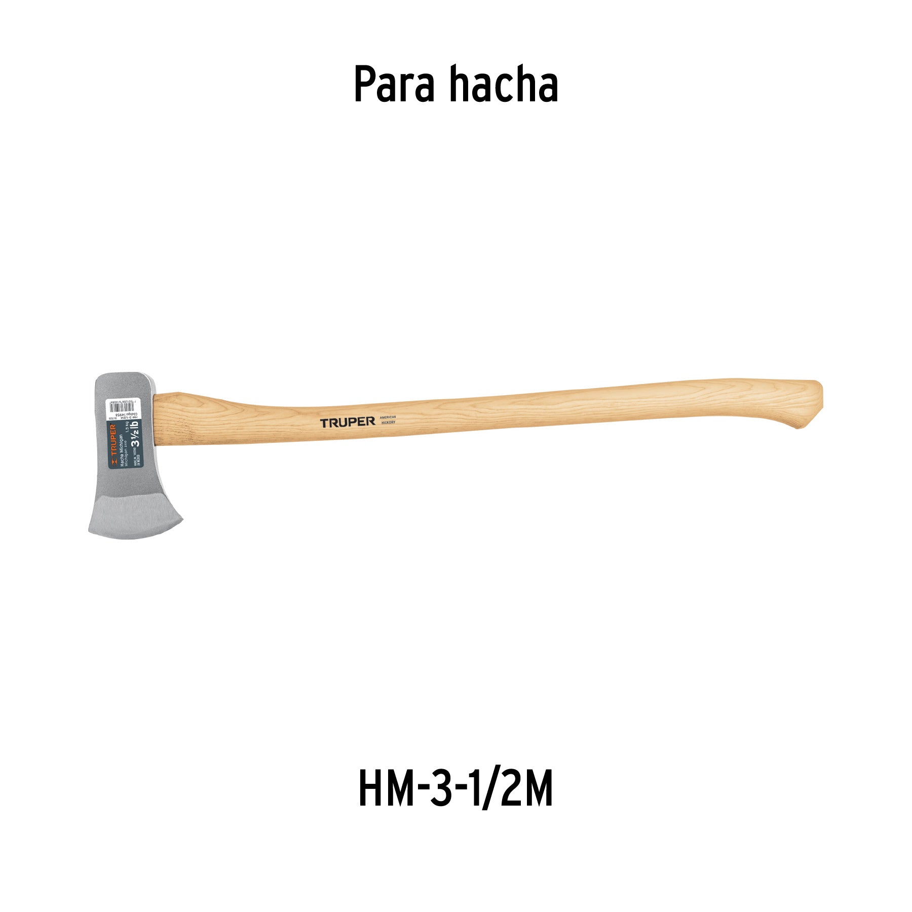 Mango hickory 35" para hacha Michigan 3-1/2 lb, TRUPER