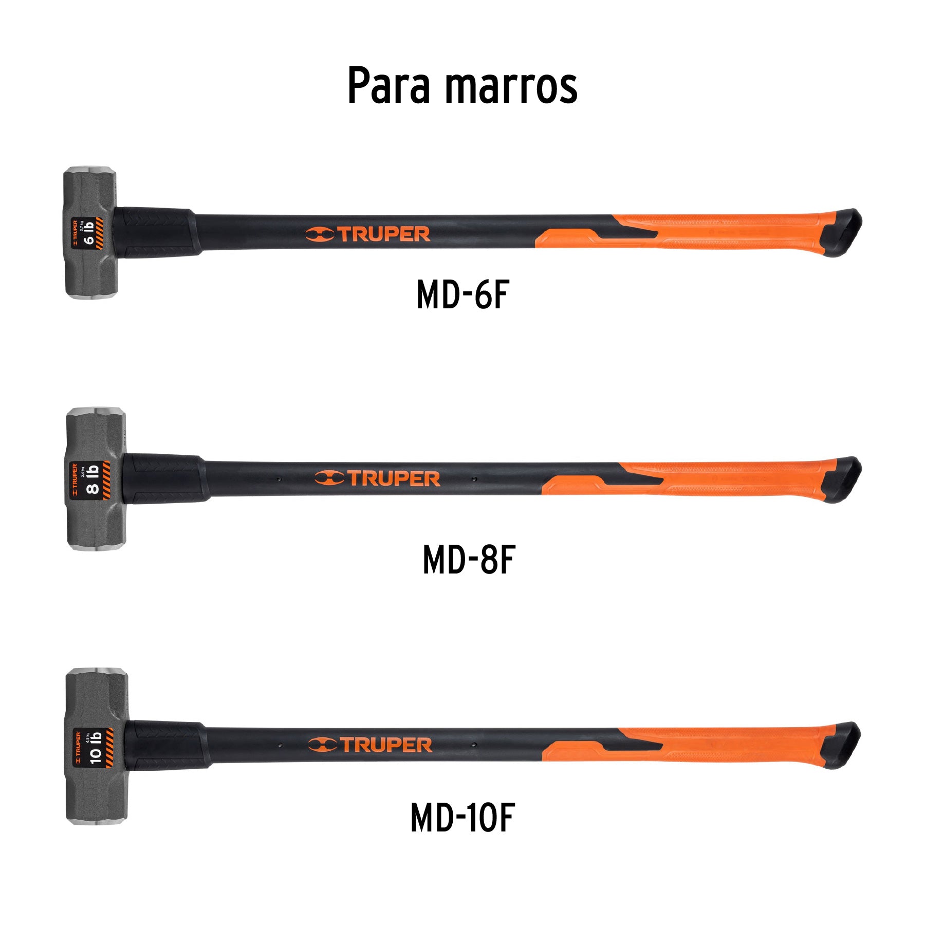 Mango de fibra d/vidrio para marros de 6 a 16 lb, 36",Truper