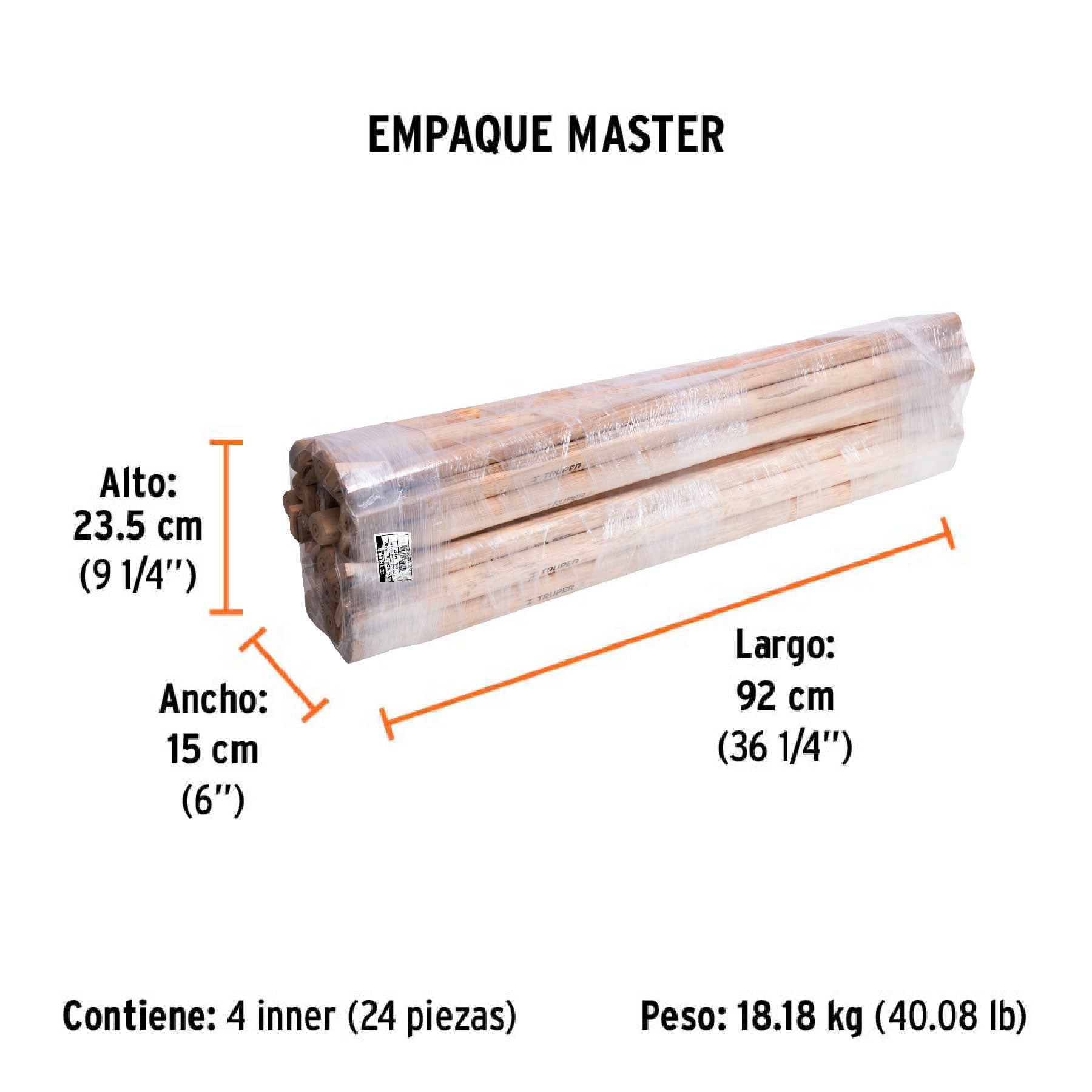 Mango de 36" para marros de 6 a 16 lb, TRUPER - Empaque