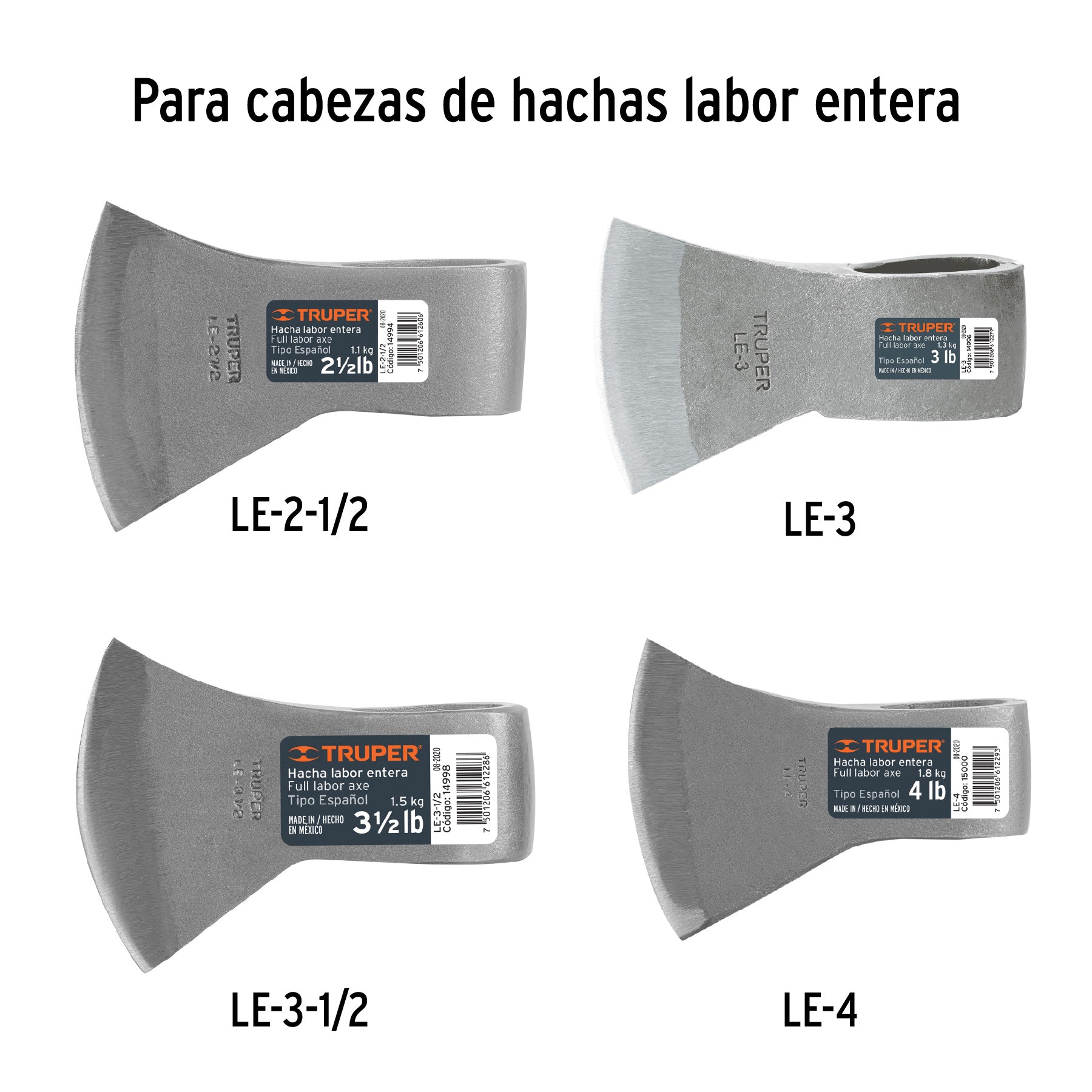 Mango fibra de vidrio 36" para hachas media y labor entera