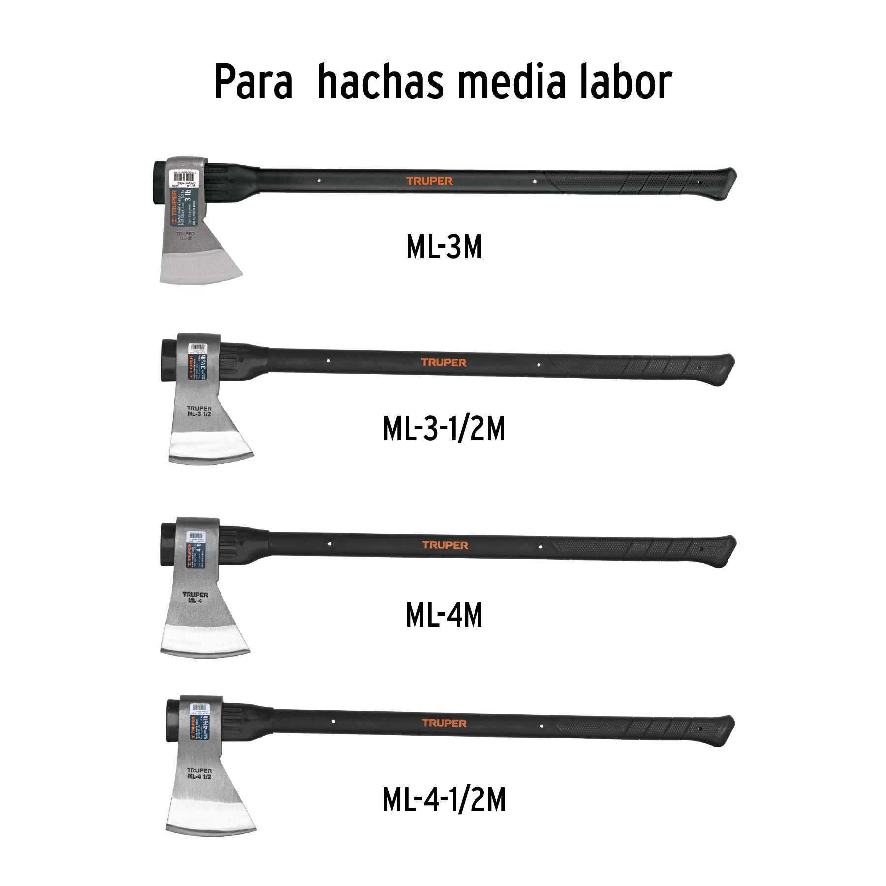 Mango fibra de vidrio 36" para hachas media y labor entera