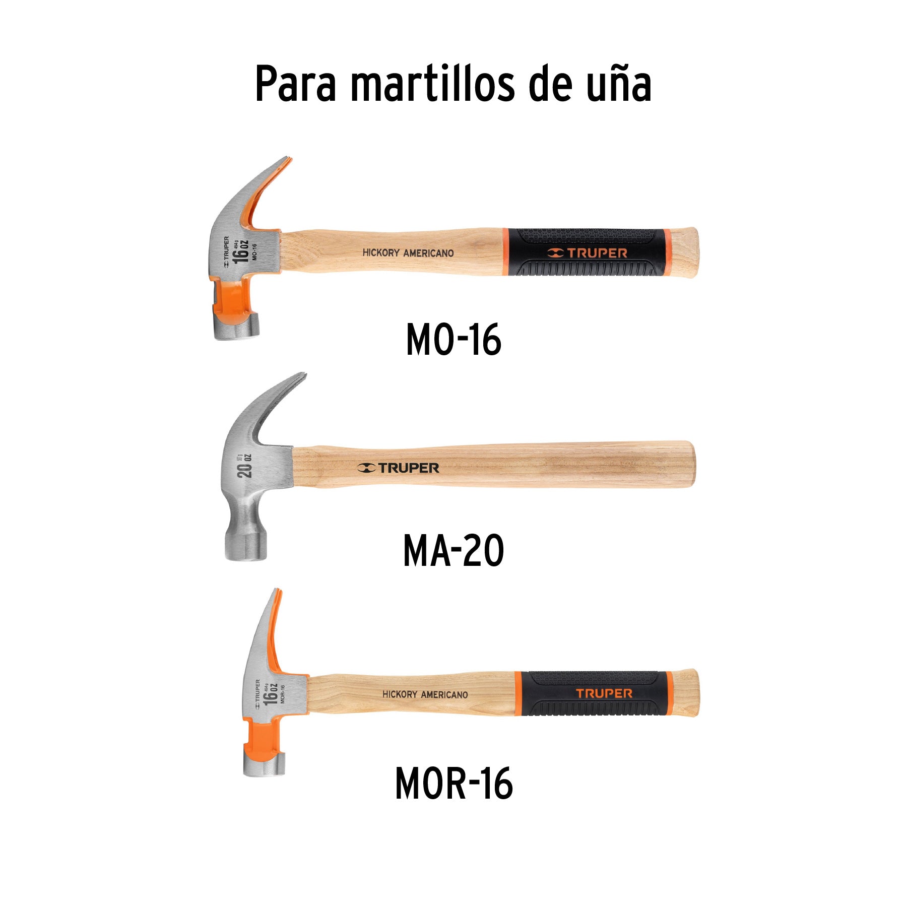 Mango para martillos de uña MO-16, MA-20 y MOR-16, 13"