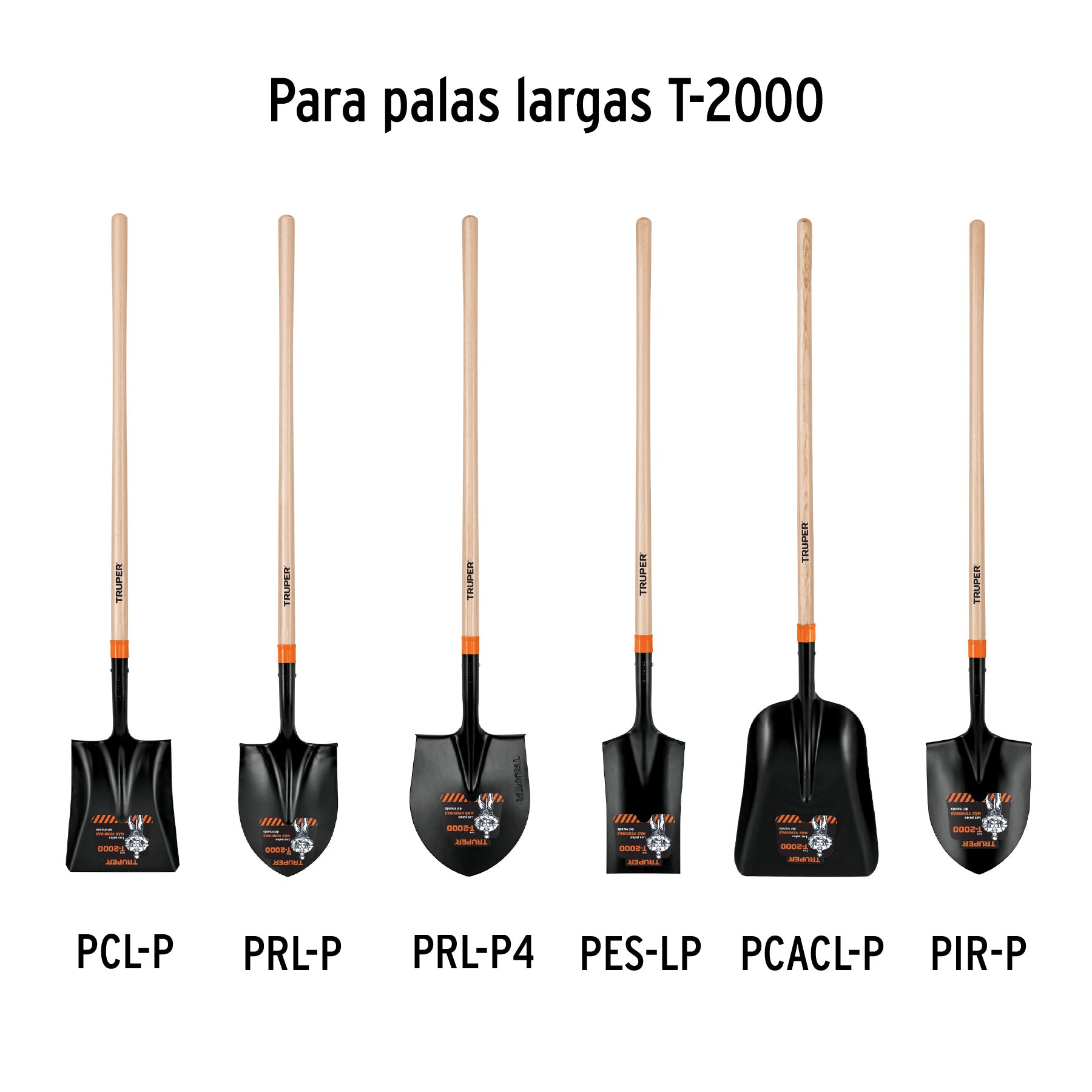 Mango de reposición para pala larga T-2000, 41", TRUPER