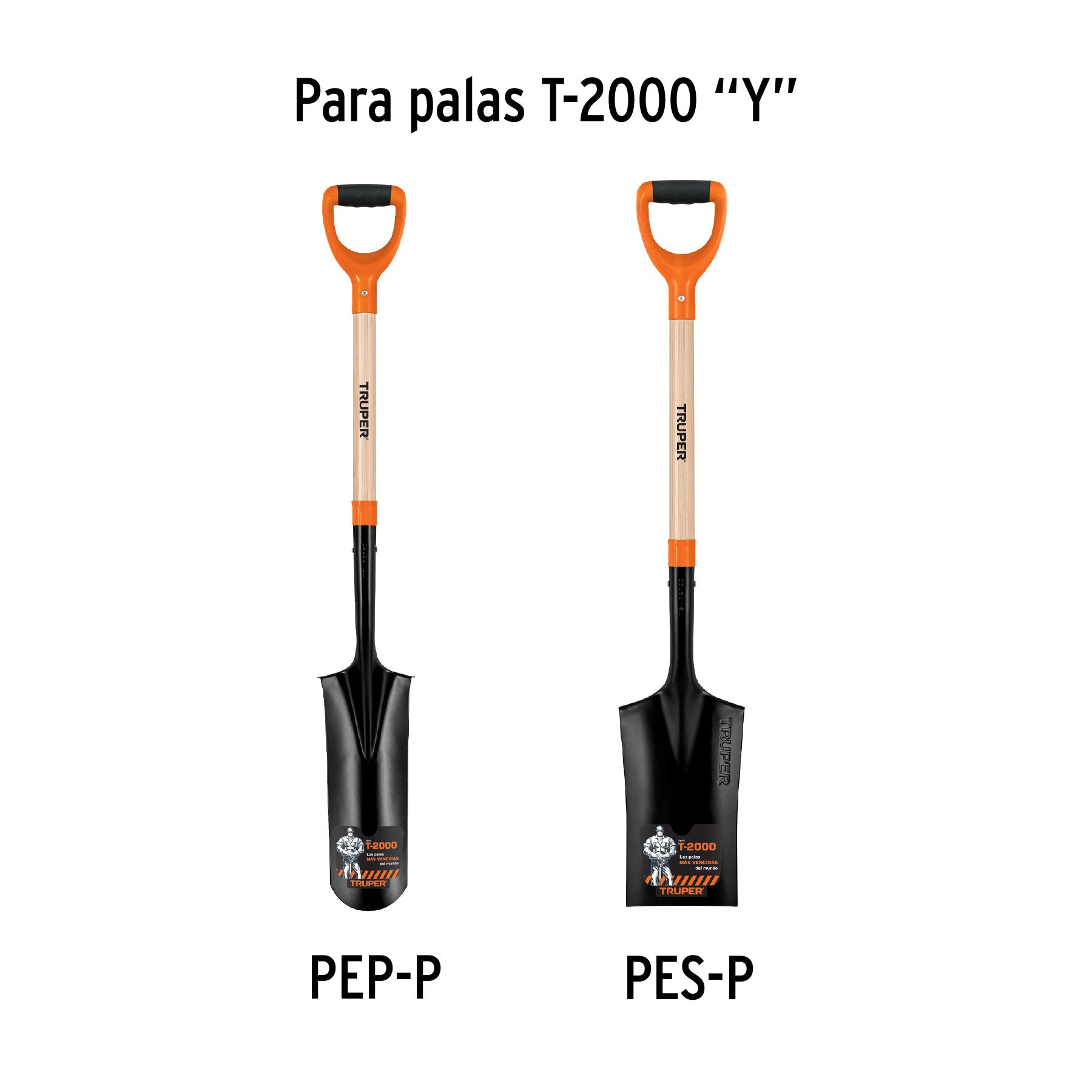Mango de reposición para pala T-2000, puño recto "Y", 26?