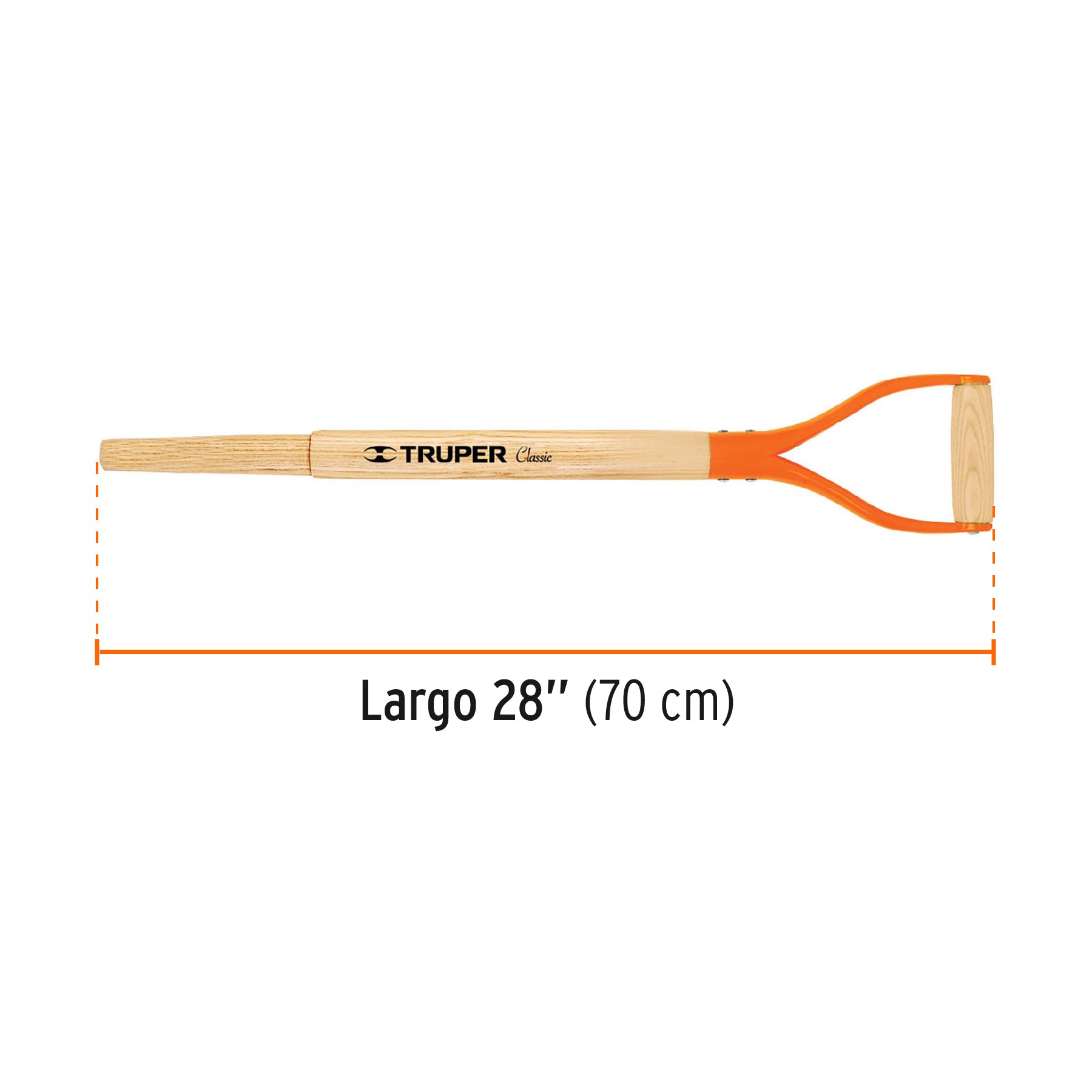 Mango de reposición para pala Classic, puño "Y", 27", TRUPER