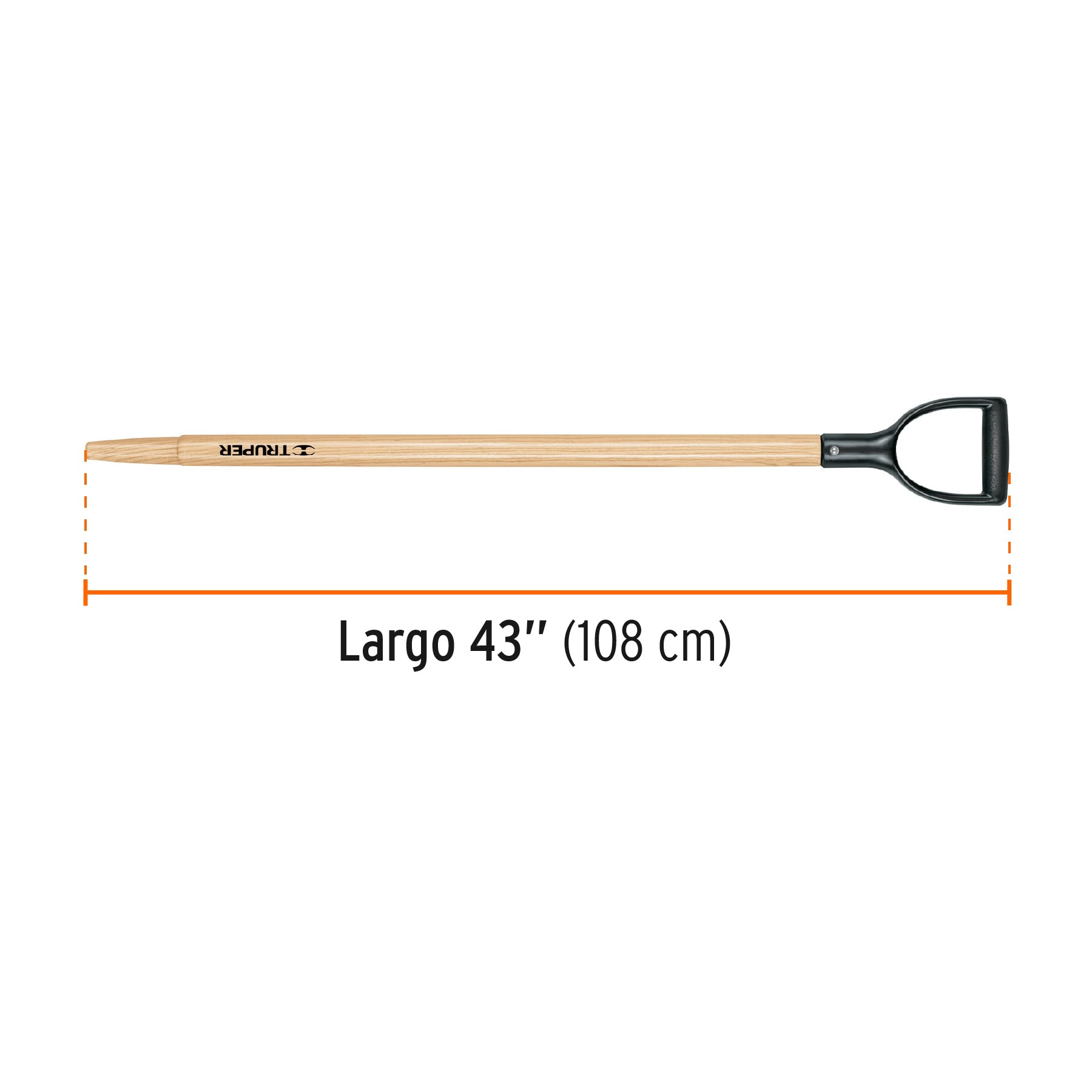Mango para raspadores puño "Y" SCR-4D y SCR-7D, 43", TRUPER