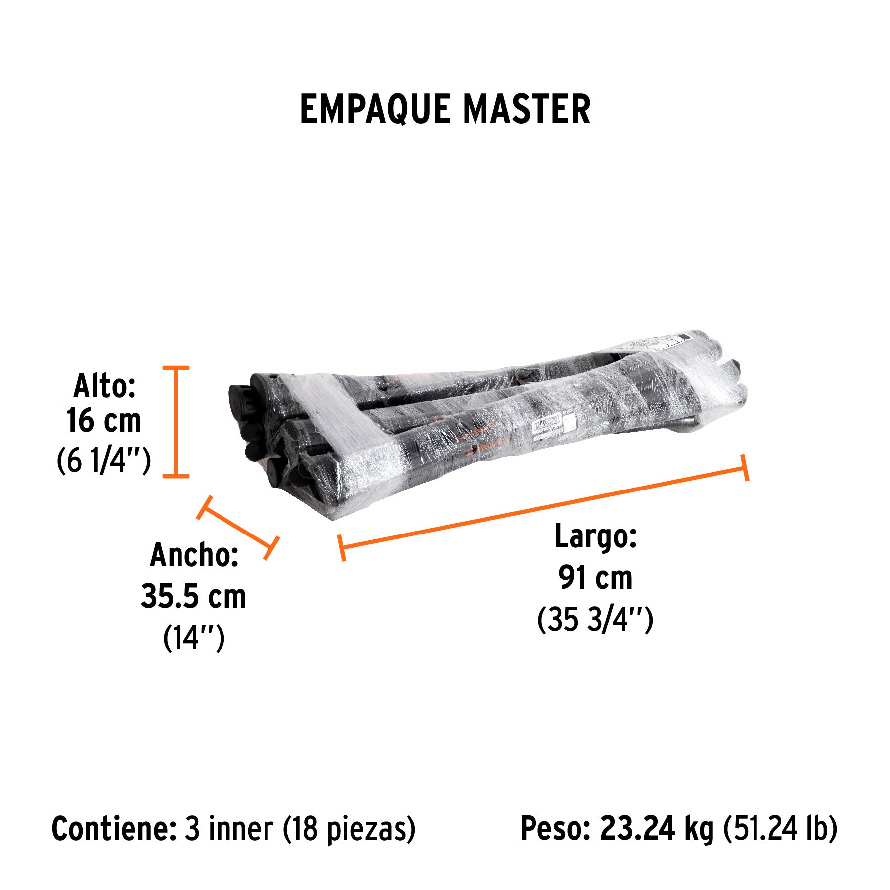 Mango repuesto zapapicos y talachos de 4 a7 lbs, 36",TRUPER - Empaque