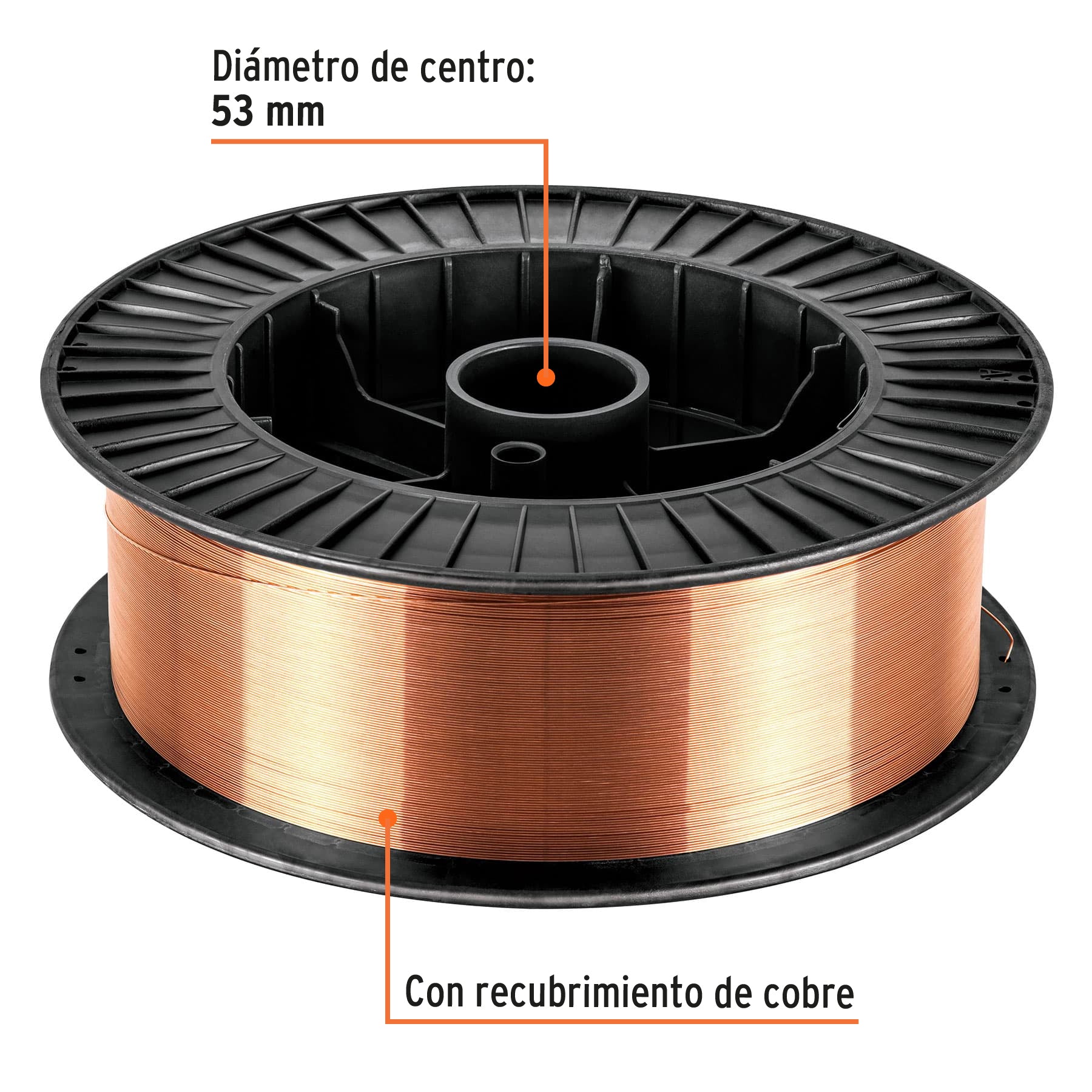Caja 15 kg de microalambre sólido, con gas, .030", TRUPER