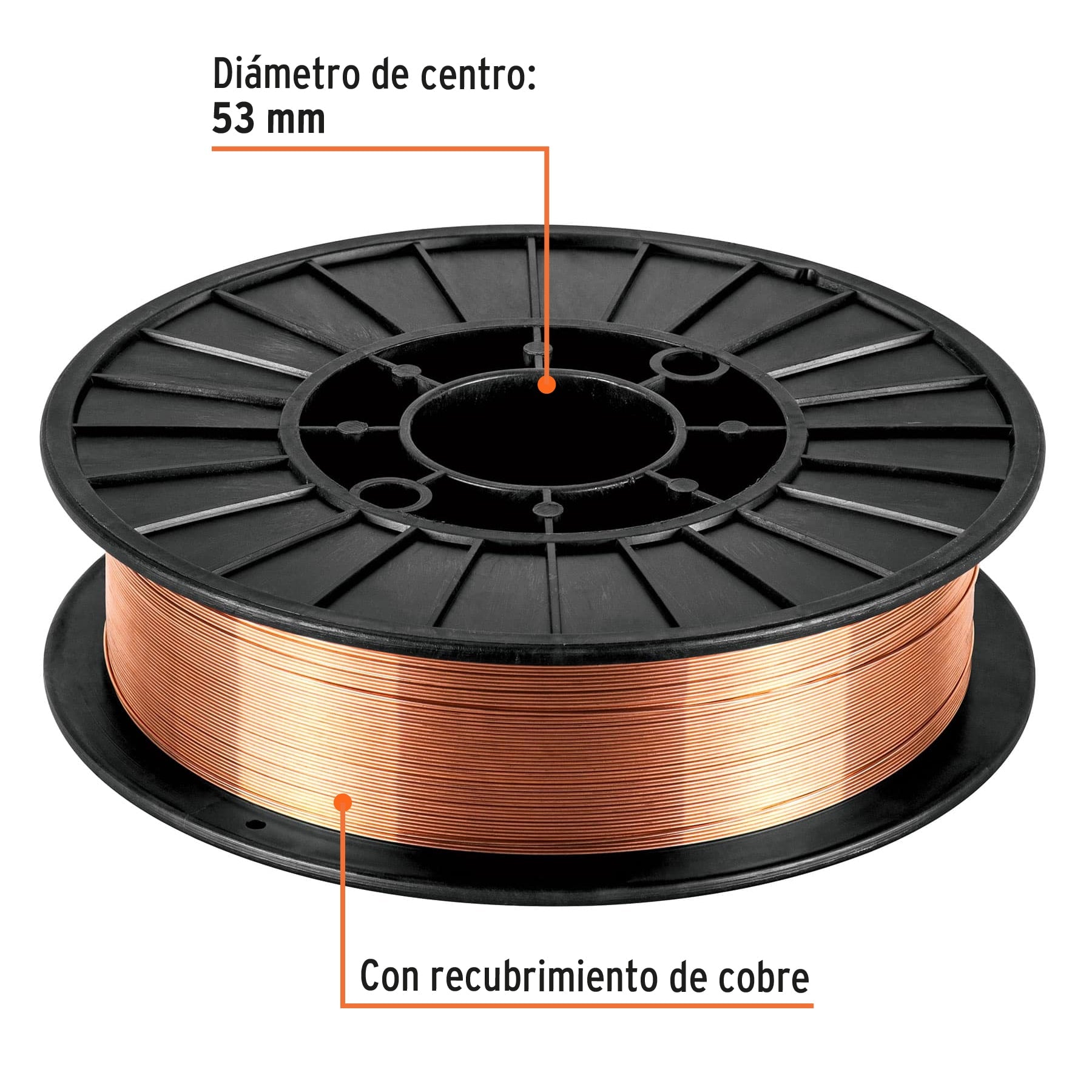 Caja con 5 kg de microalambre sólido para procesos con gas