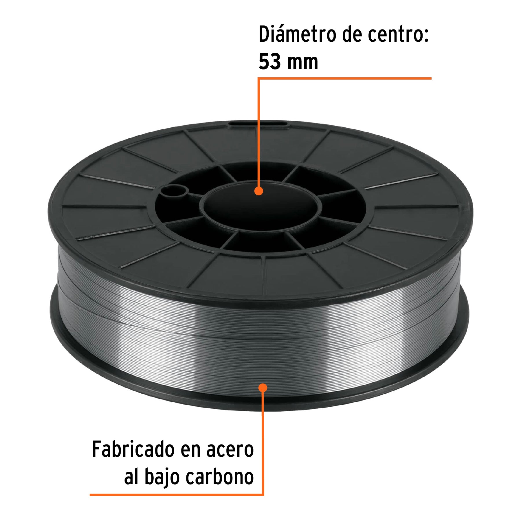Caja 5 kg de microalambre de núcleo fundente, .030", TRUPER