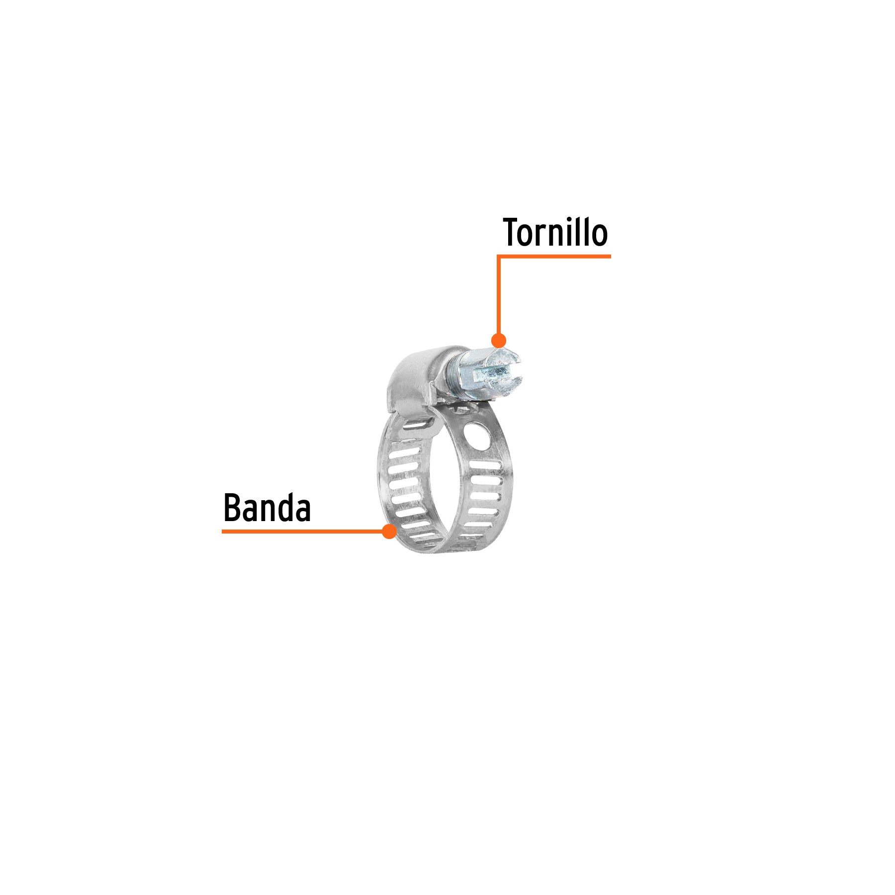 Bolsa c/4 mini abrazaderas sin fin 4, 3/8"- 5/8", TRUPER