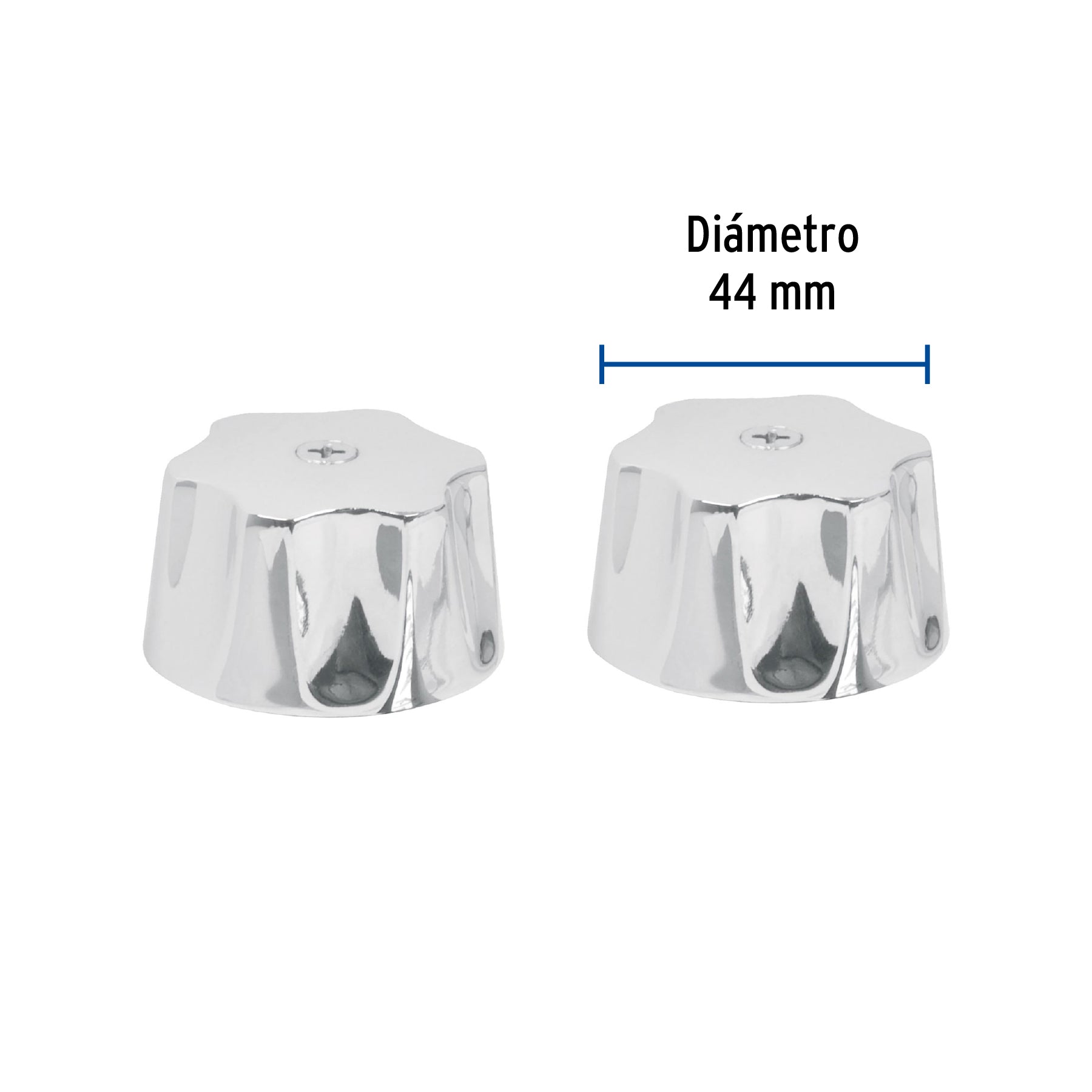 Juego de manerales hex metálicos p/lav-fregadero,cromo BASIC