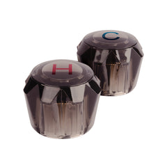 Juego 2 maneras acrílico humo p/lavabo y fregadero, BASIC