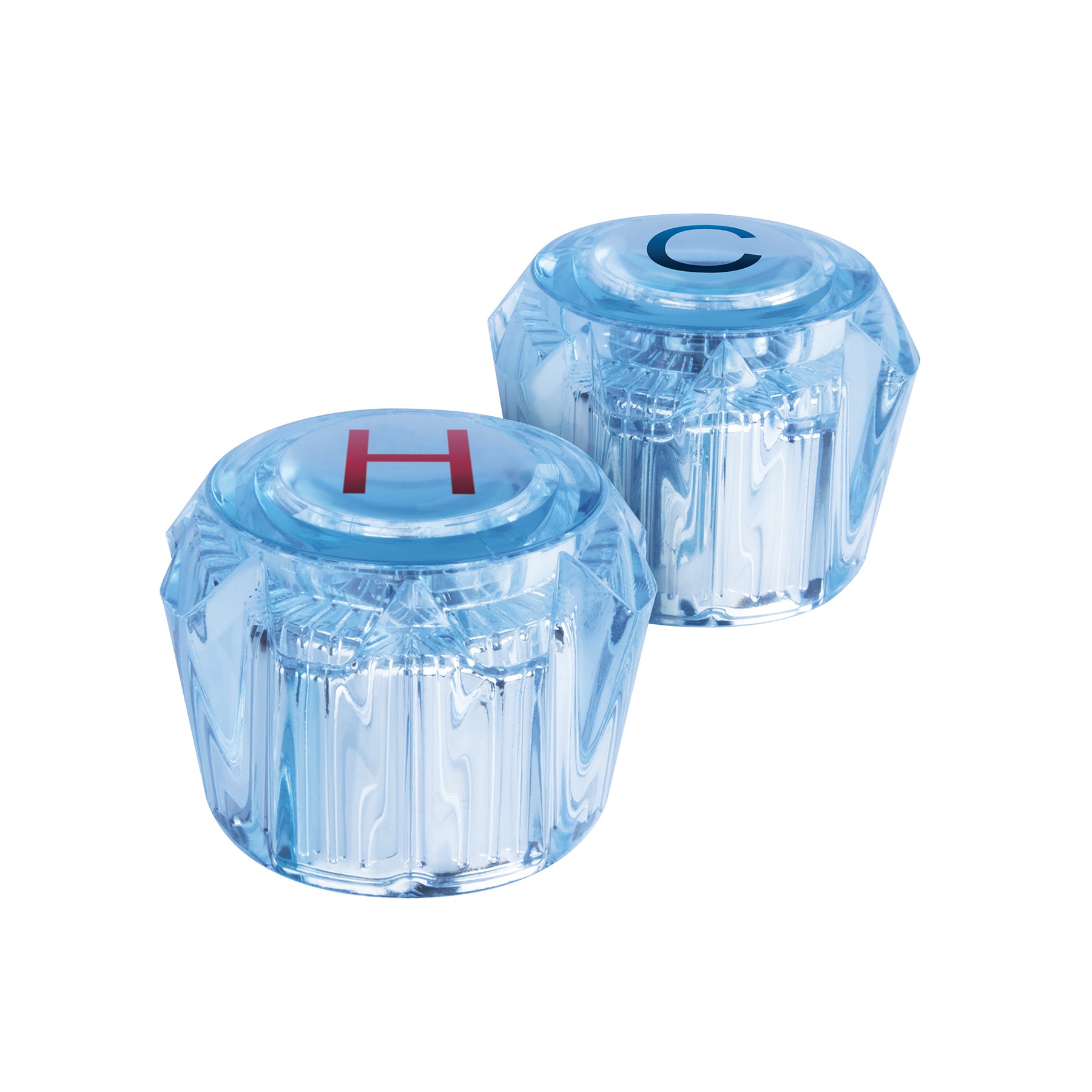 Juego 2 manerales acrílico azul p/lavabo y fregadero, BASIC