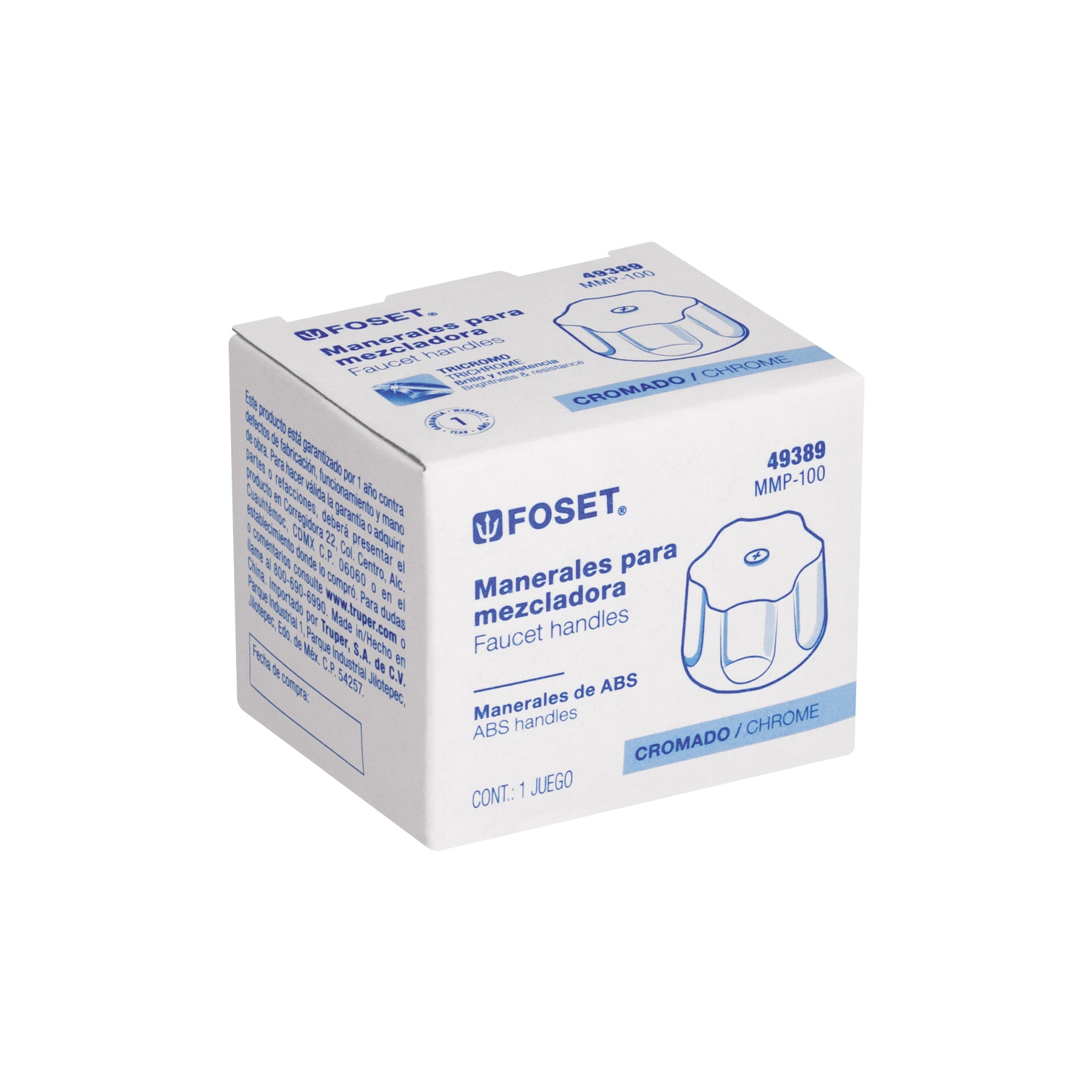 Juego de manerales hex de ABS p/lav-fregadero, cromo, BASIC