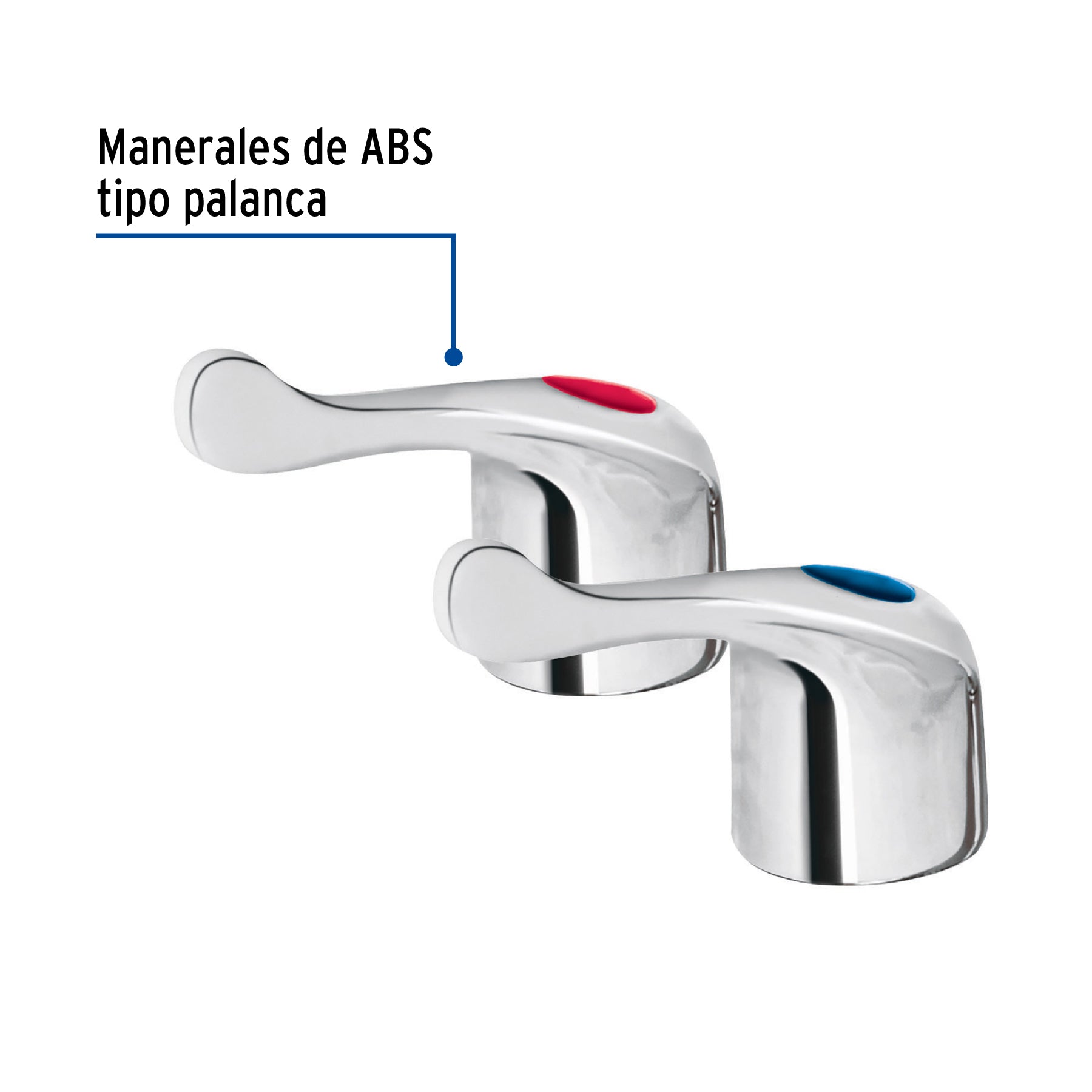 Juego de manerales de palanca p/lav-fregadero, cromo, BASIC
