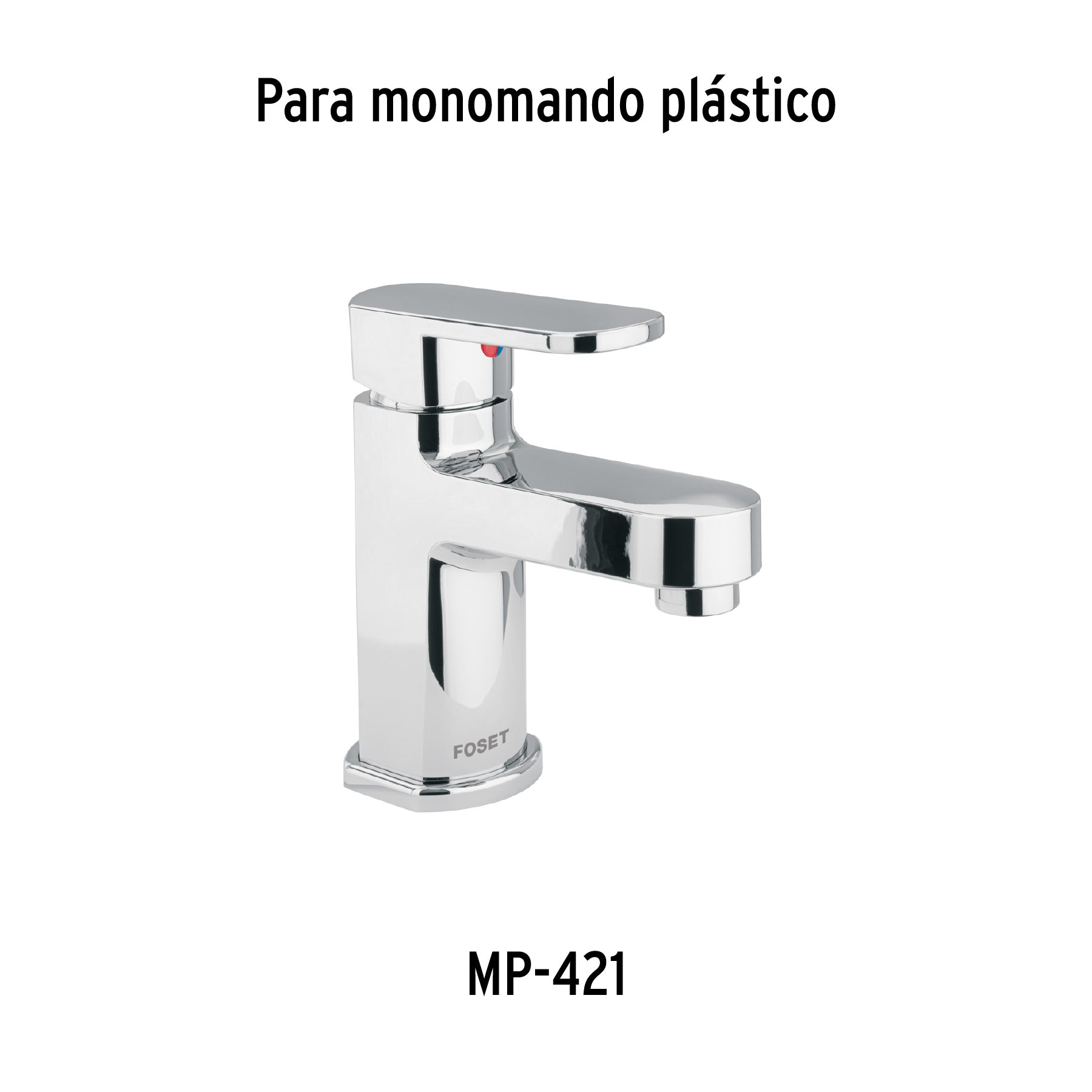 Maneral plano para monomando de lavabo, cromo, BASIC