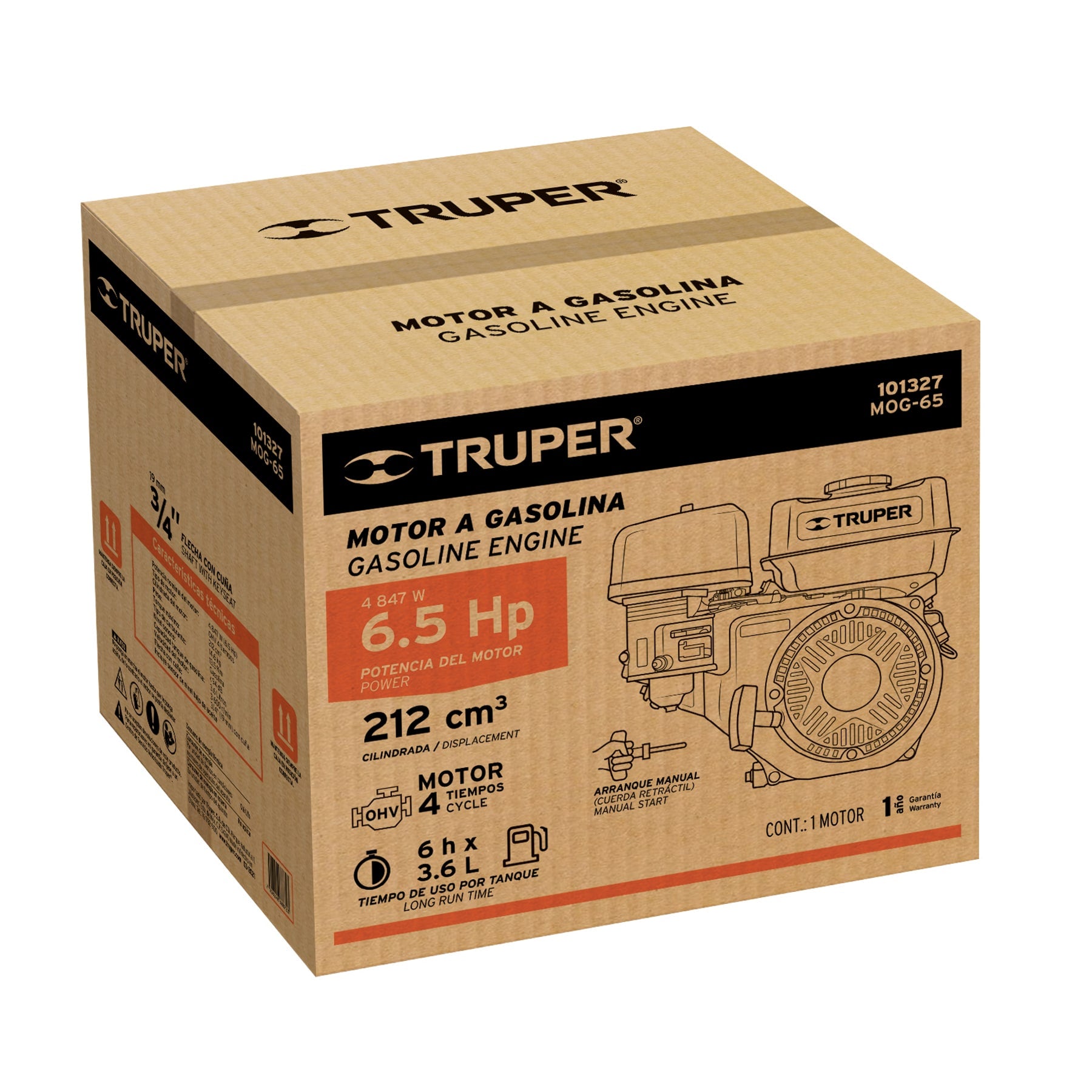 Motor a gasolina 6.5HP, TRUPER