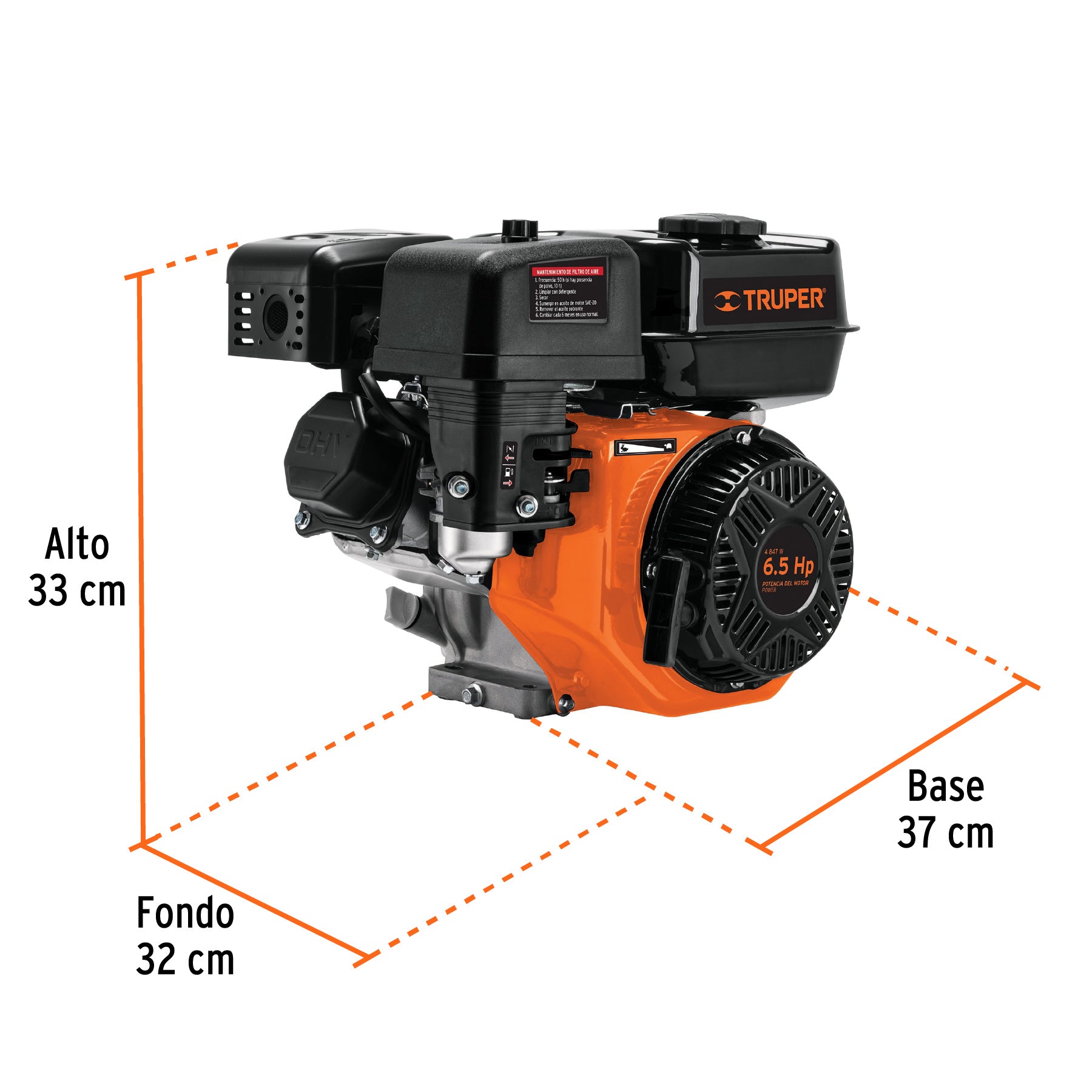 Motor a gasolina 6.5HP, TRUPER
